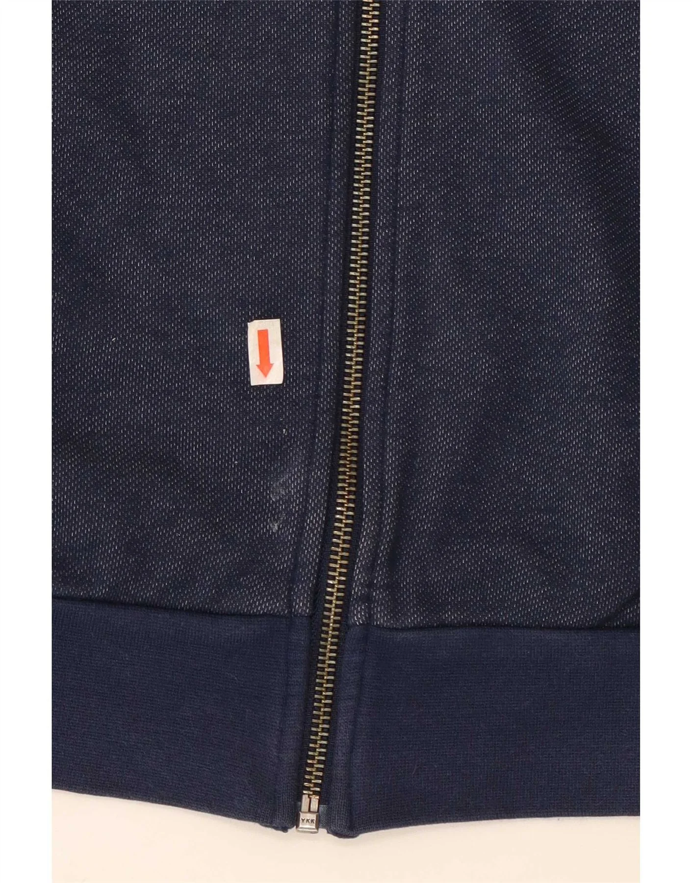 Adidas Mens Tracksuit Top Jacket Medium Navy Blue Cotton - Image 3