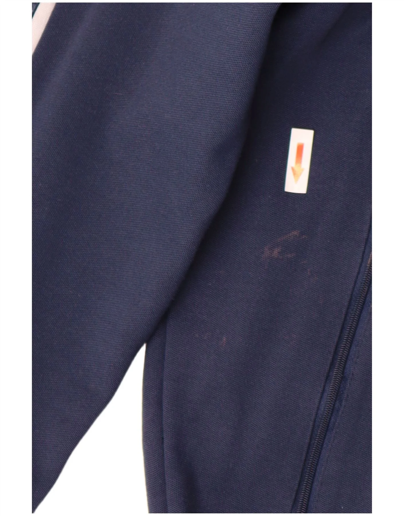 Adidas Mens Tracksuit Top Jacket Medium Navy Blue Polyester - Image 5