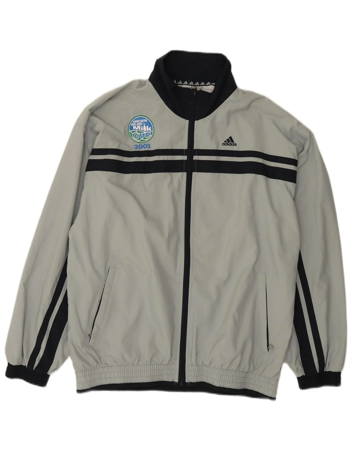 Adidas Mens Tracksuit Top Jacket UK 38/40 Medium Grey