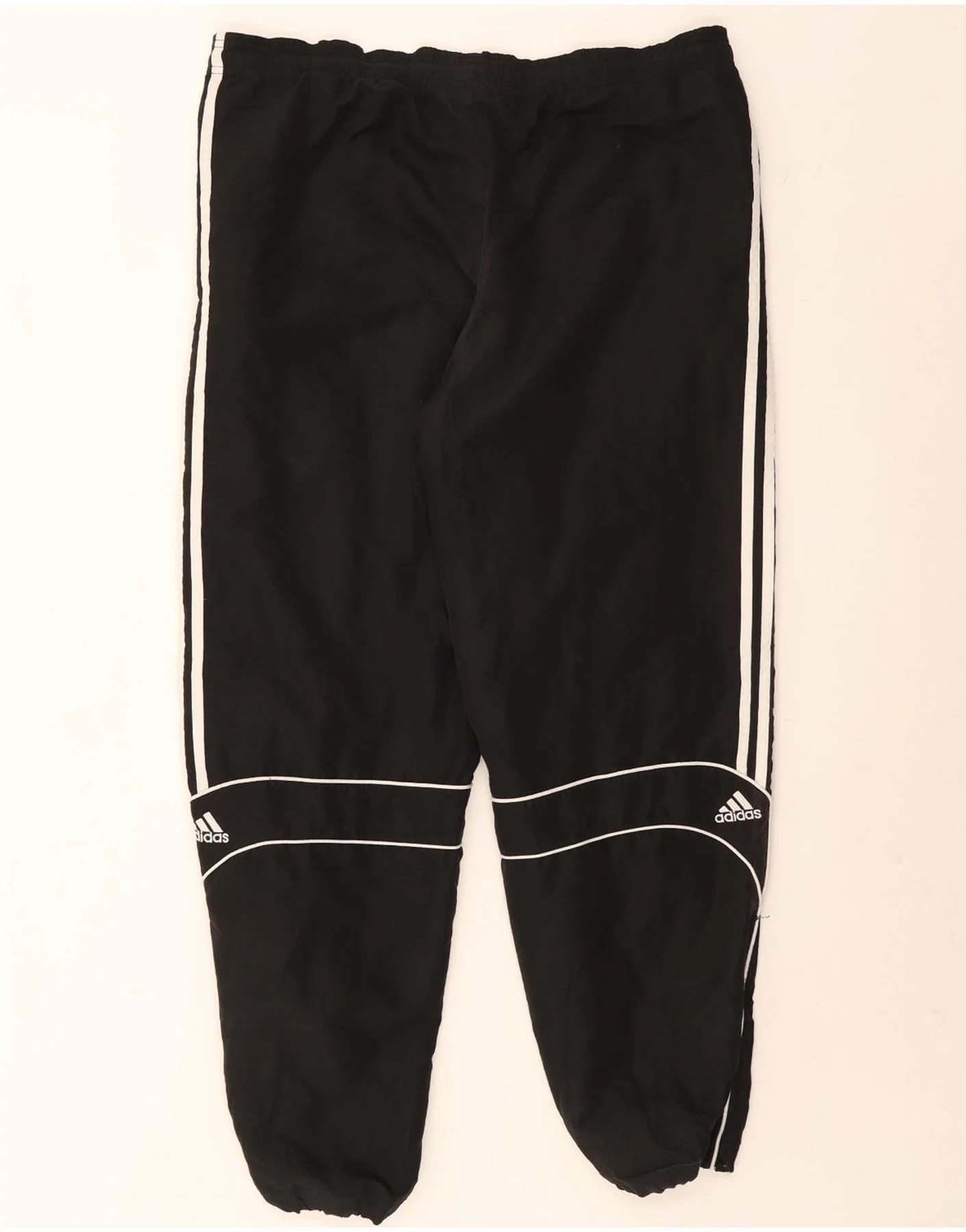 Adidas Mens Tracksuit Trousers Joggers Large Black Polyester - Image 2