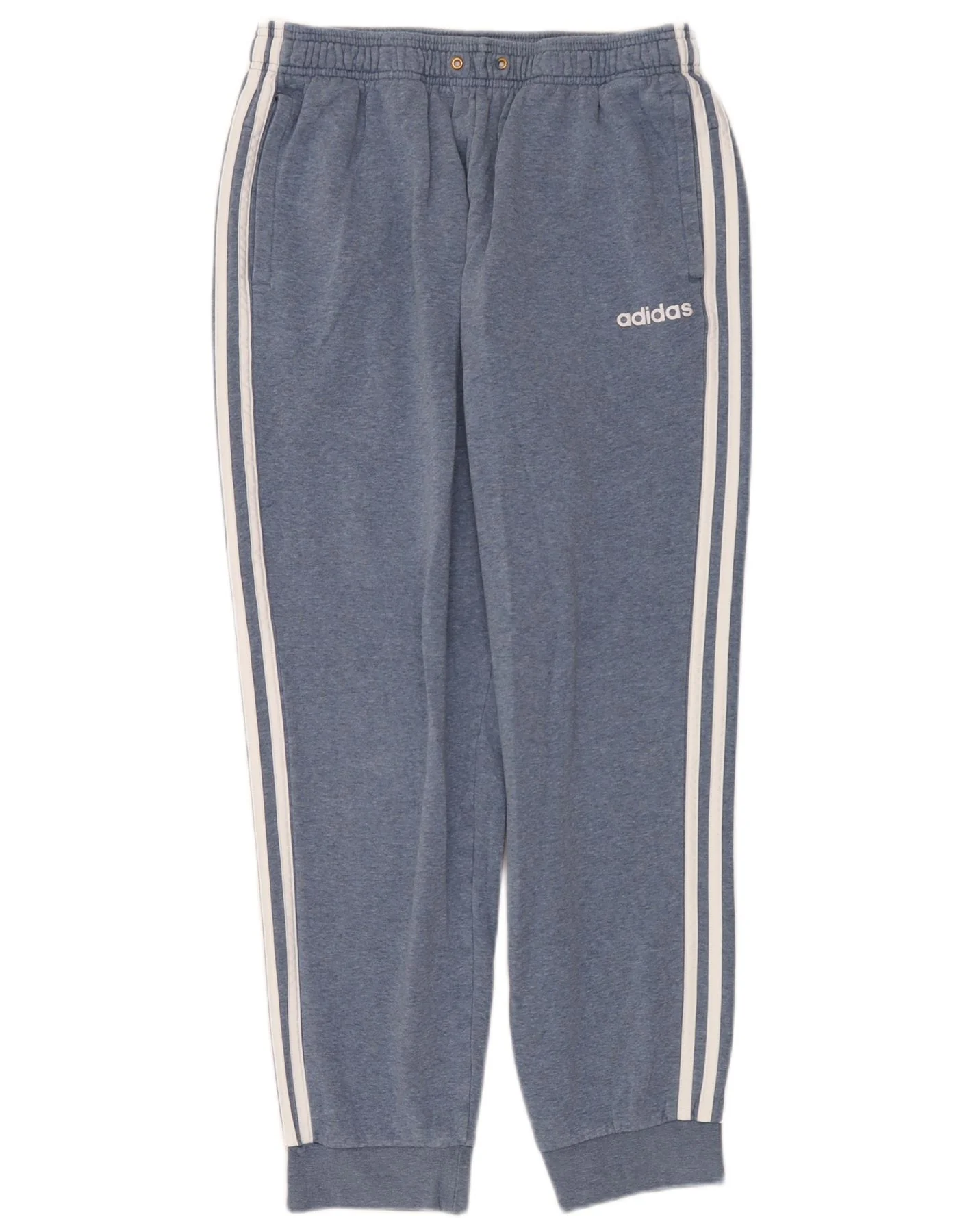 Adidas Mens Tracksuit Trousers Joggers Large Blue Cotton