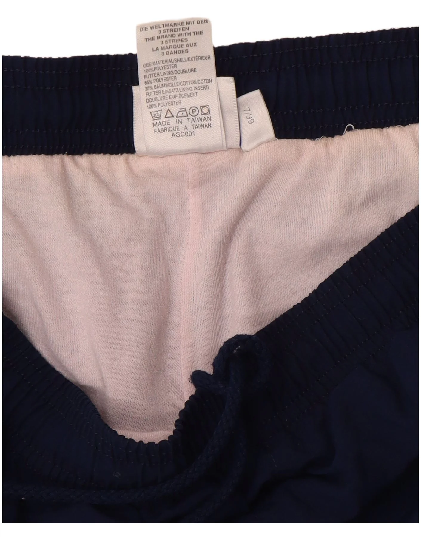 Adidas Mens Tracksuit Trousers Joggers Large Navy Blue Polyester - Image 4