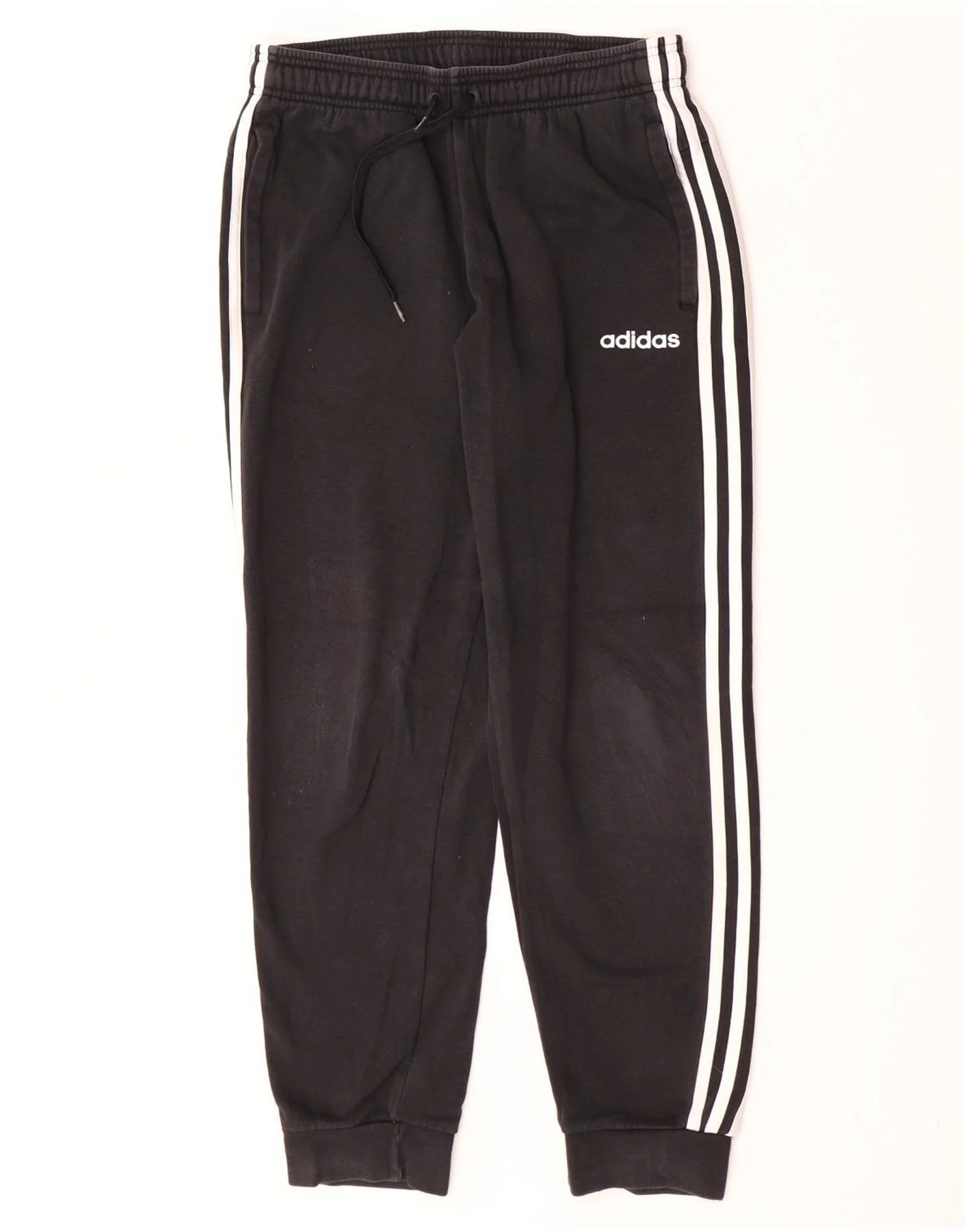 Adidas Mens Tracksuit Trousers Joggers Medium Black Cotton