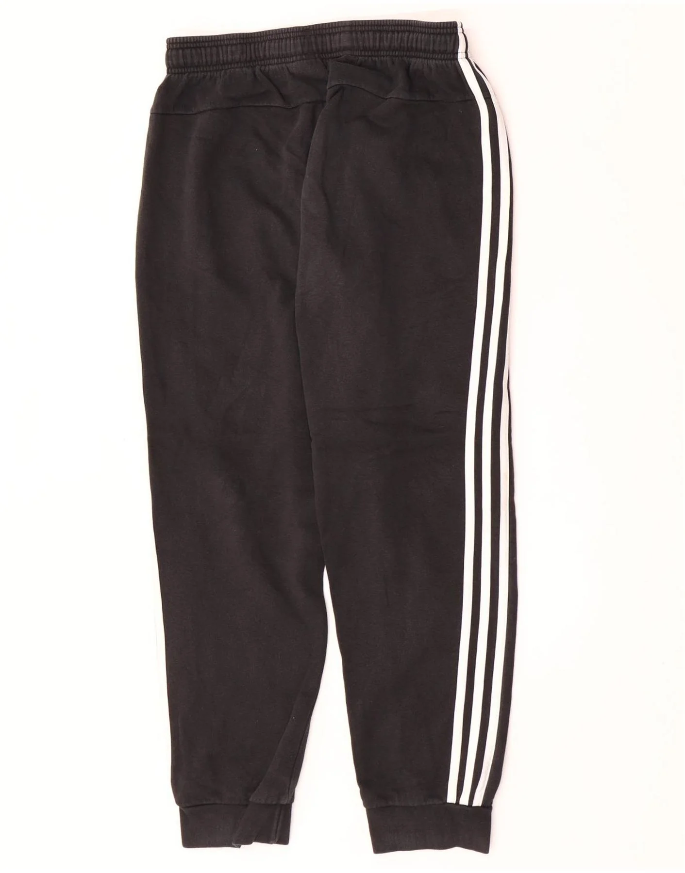 Adidas Mens Tracksuit Trousers Joggers Medium Black Cotton - Image 2