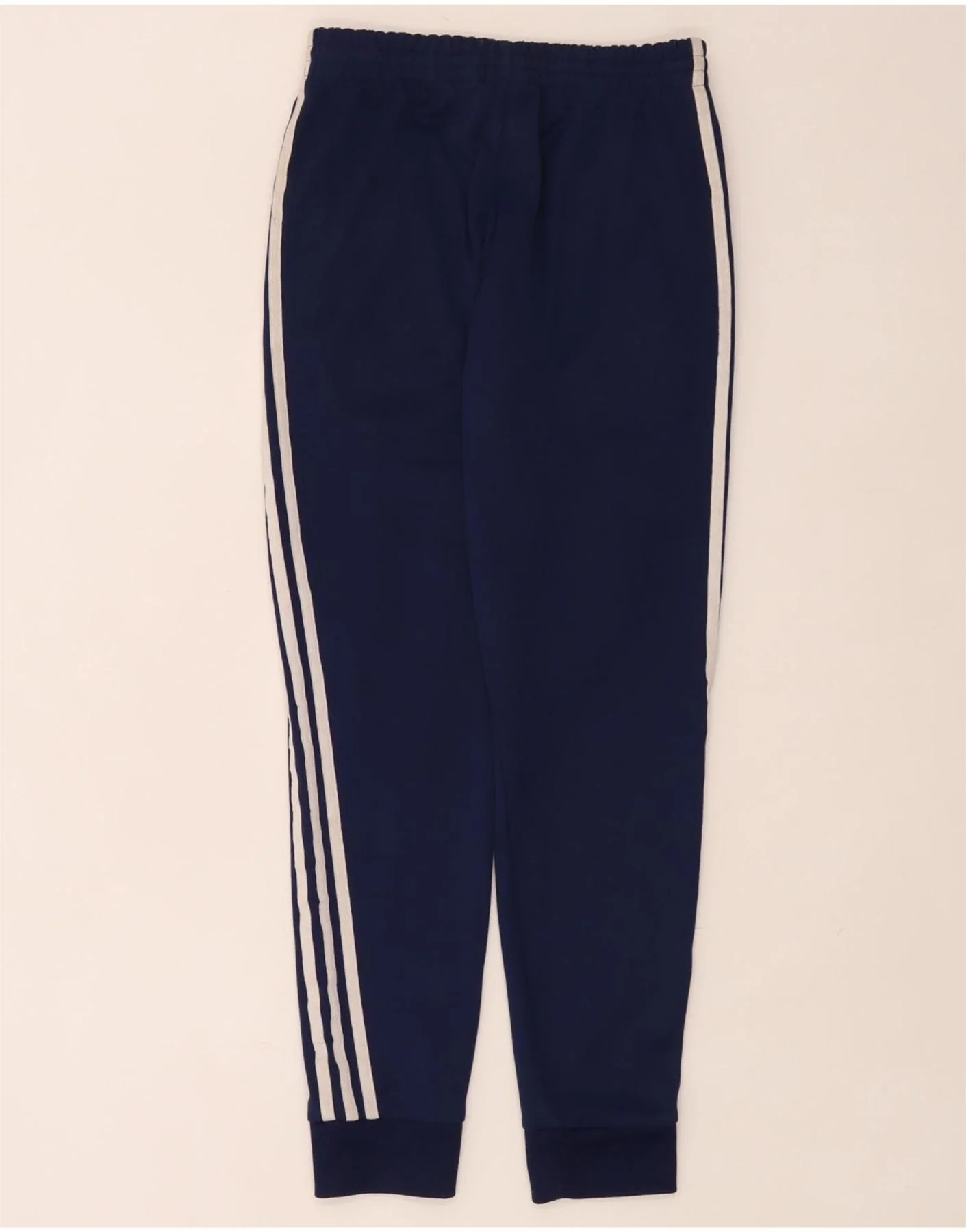Adidas Mens Tracksuit Trousers Joggers Medium Navy Blue Polyester - Image 2