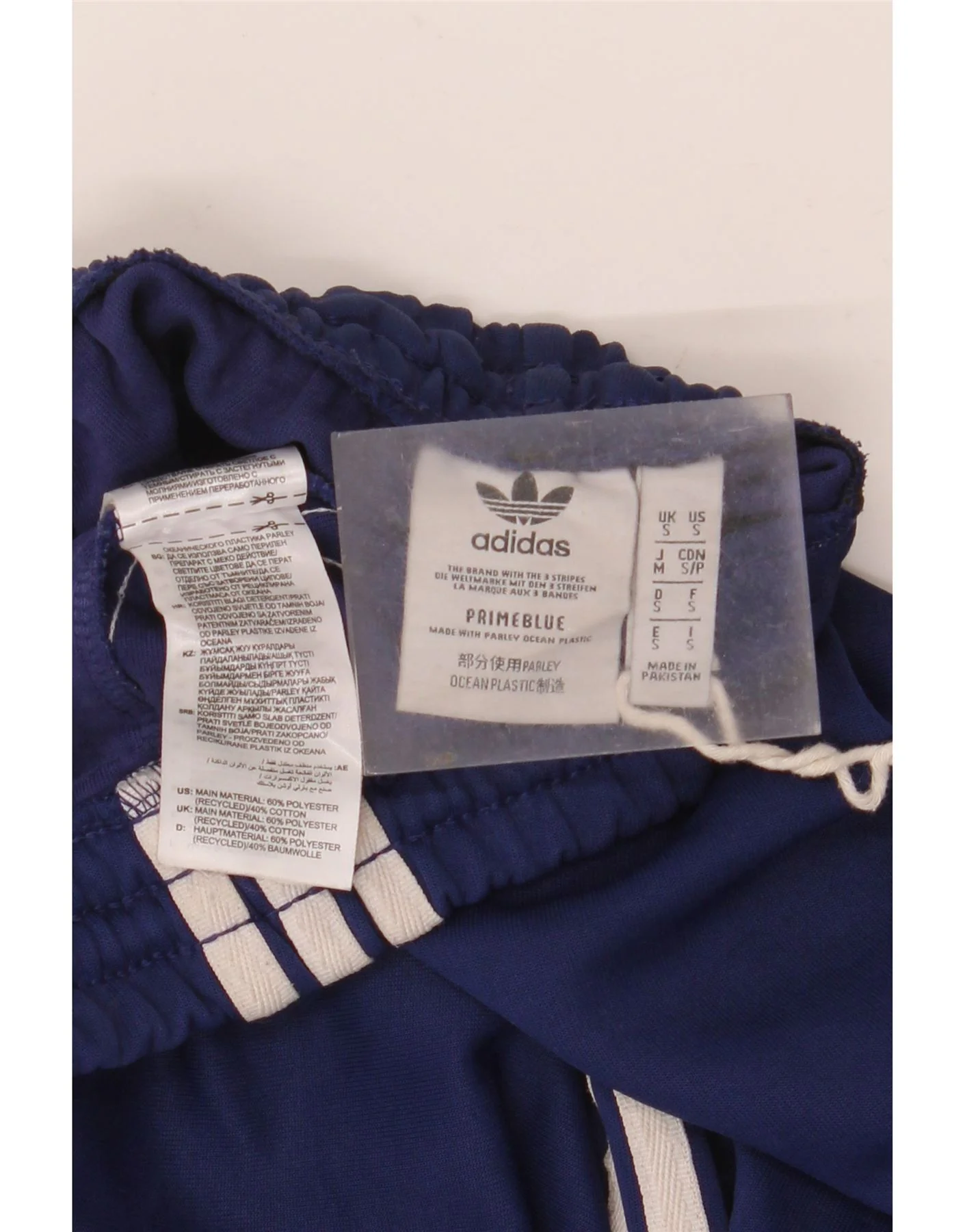 Adidas Mens Tracksuit Trousers Joggers Medium Navy Blue Polyester - Image 5