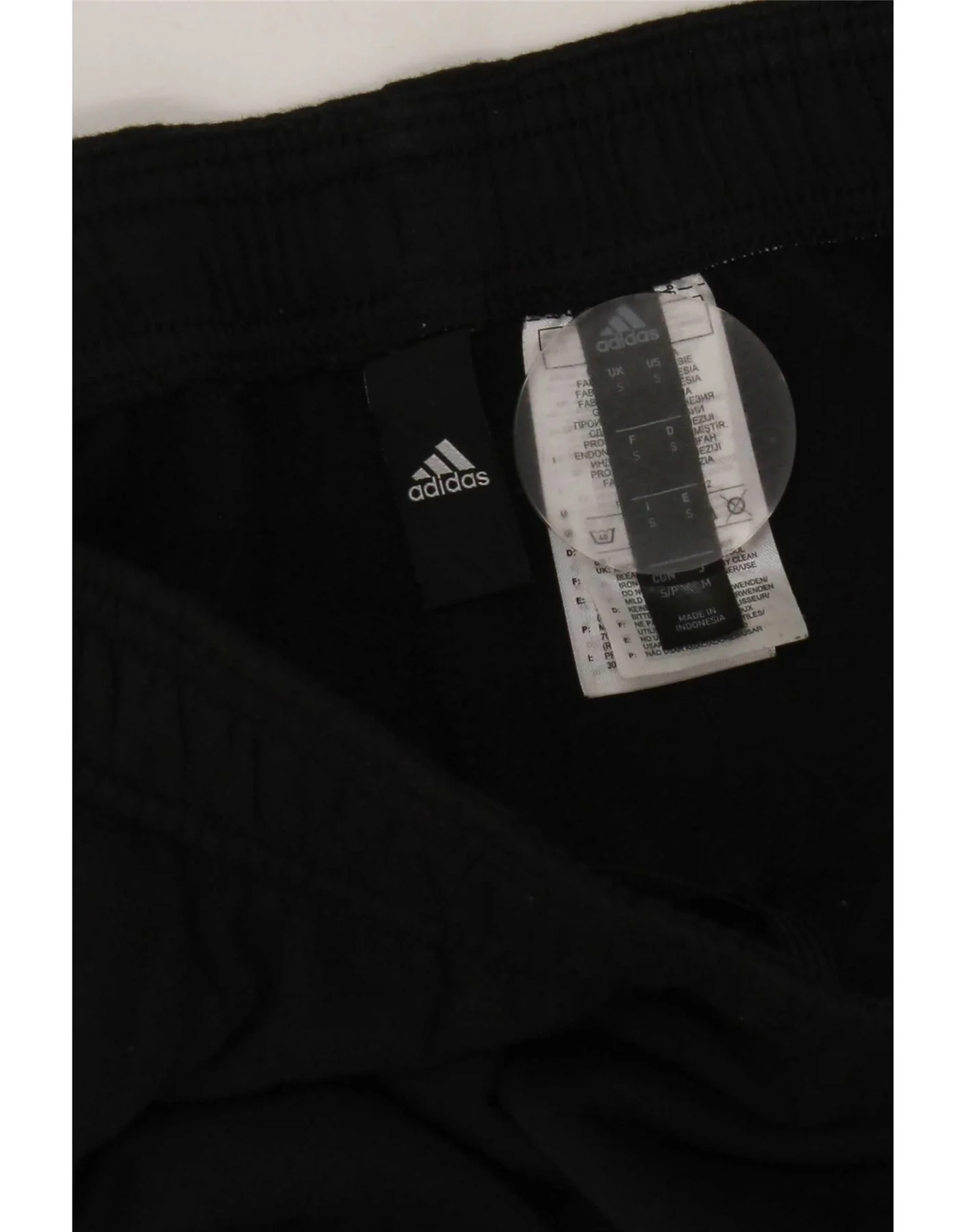 Adidas Mens Tracksuit Trousers Joggers Small Black Cotton - Image 3