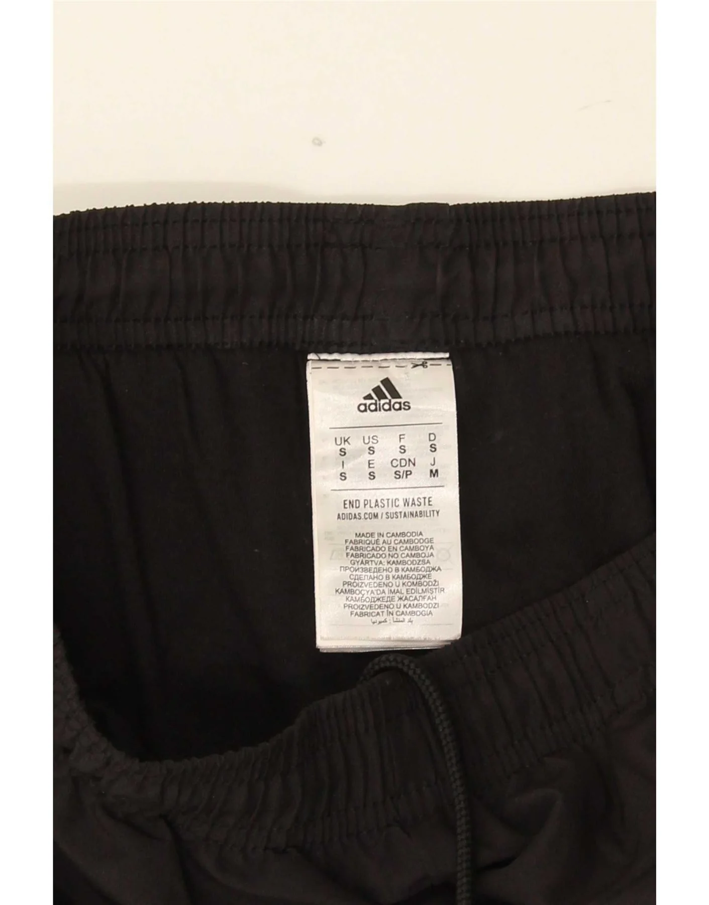 Adidas Mens Tracksuit Trousers Joggers Small Black Polyester - Image 4