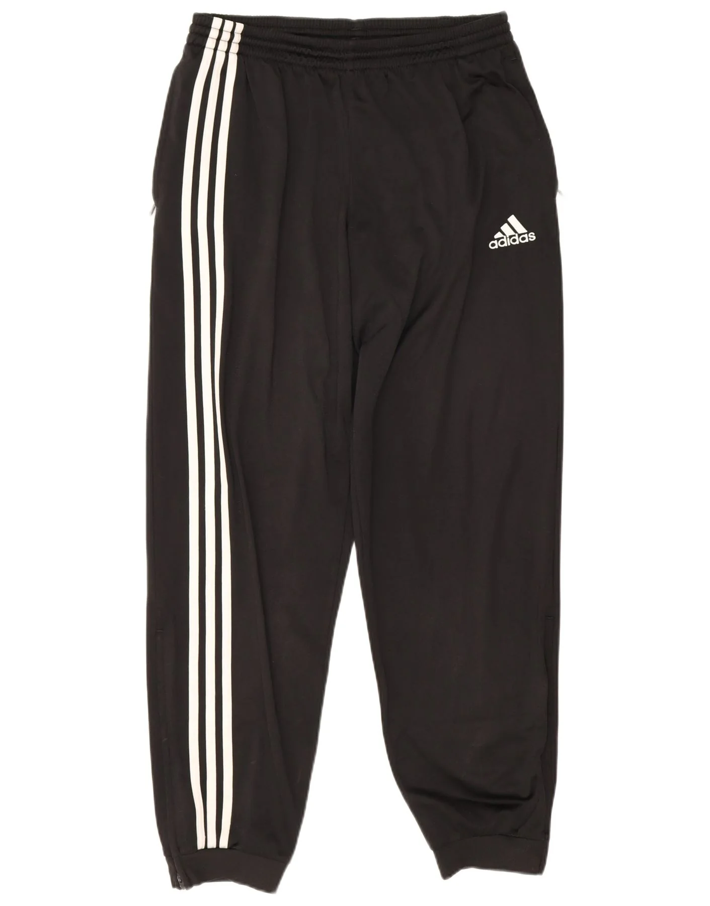Adidas Mens Tracksuit Trousers Joggers UK 42/44 Large Black Polyester