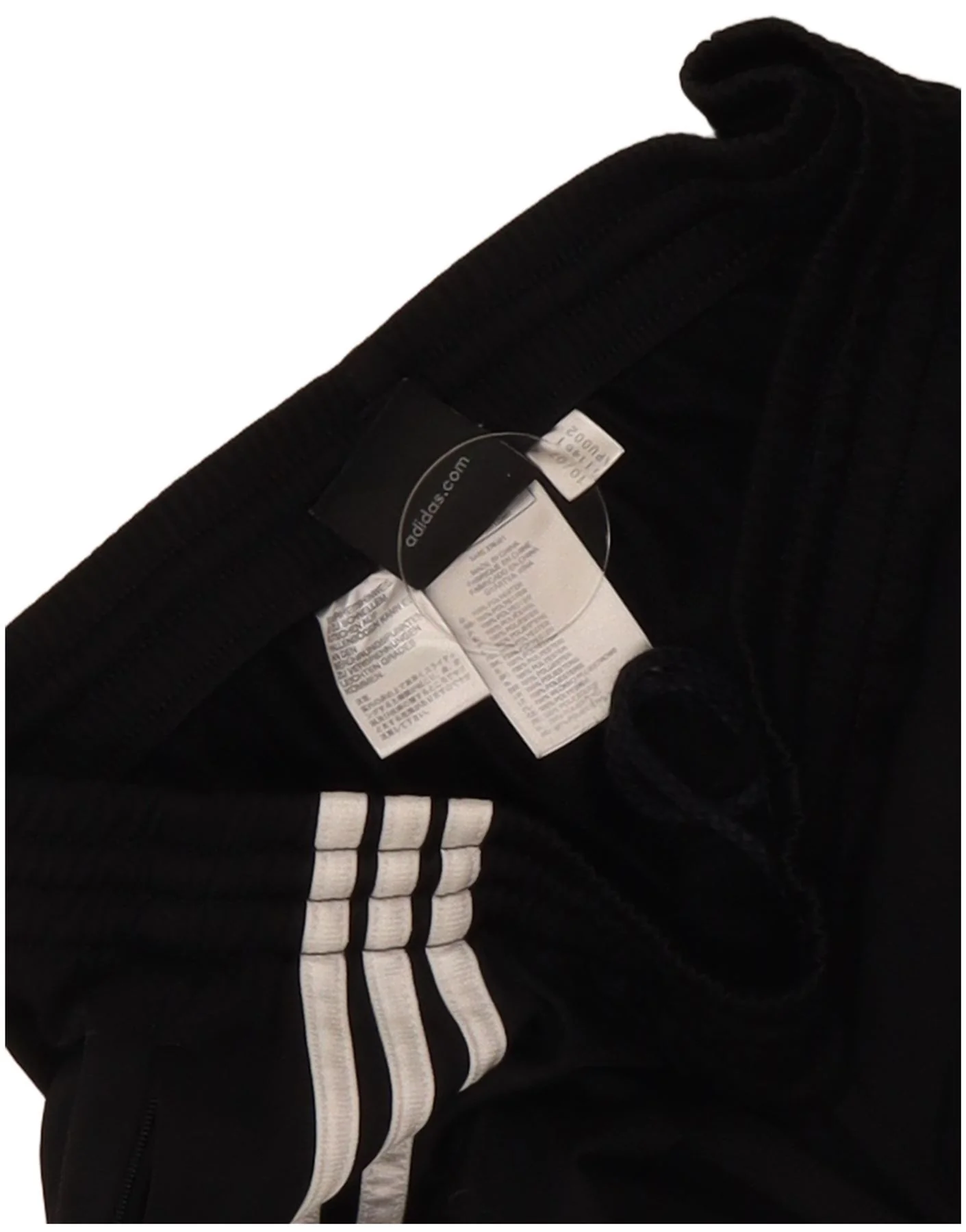 Adidas Mens Tracksuit Trousers Joggers UK 42/44 Large Black Polyester - Image 3