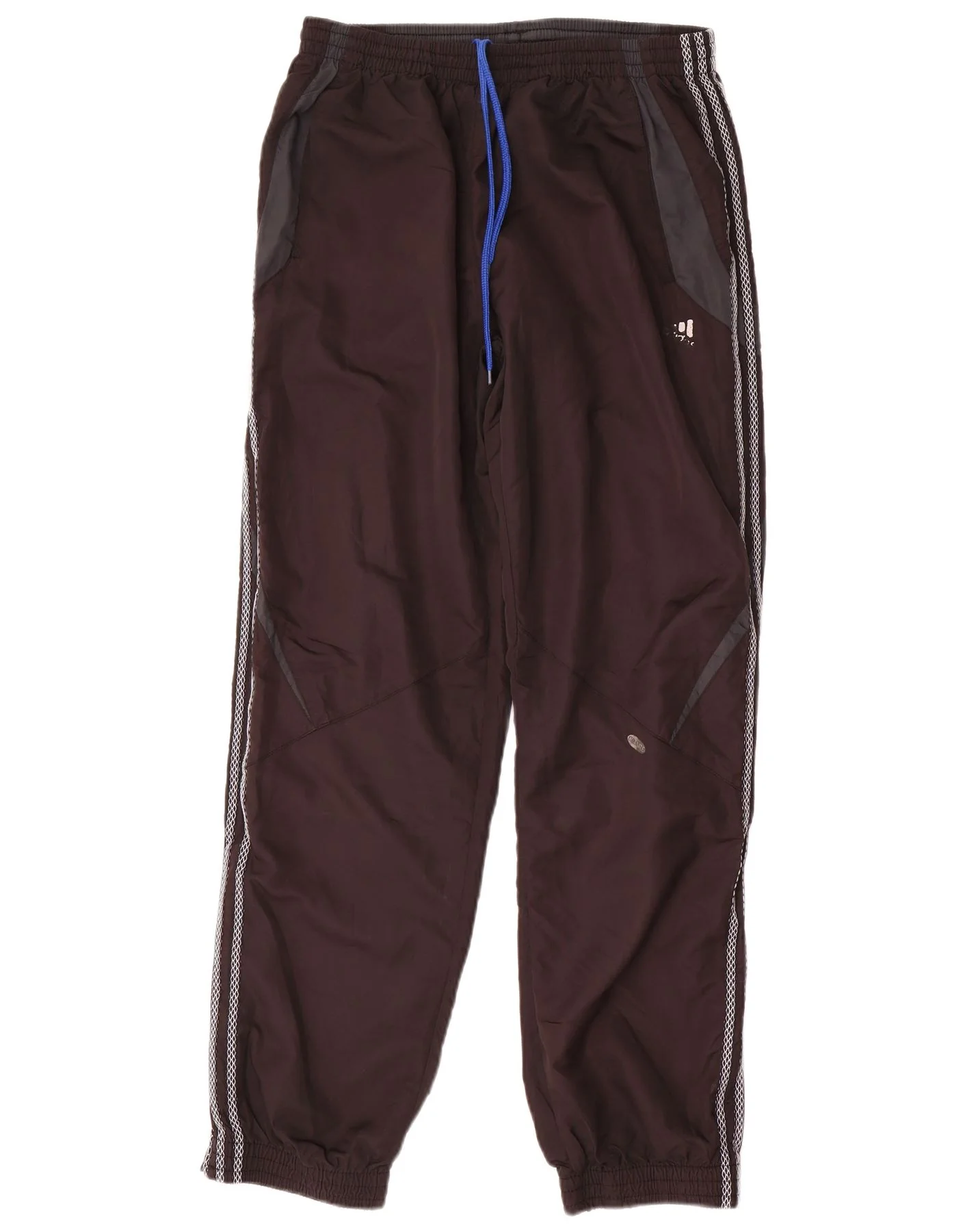 Adidas Mens Tracksuit Trousers Joggers XL Brown Colourblock Polyester