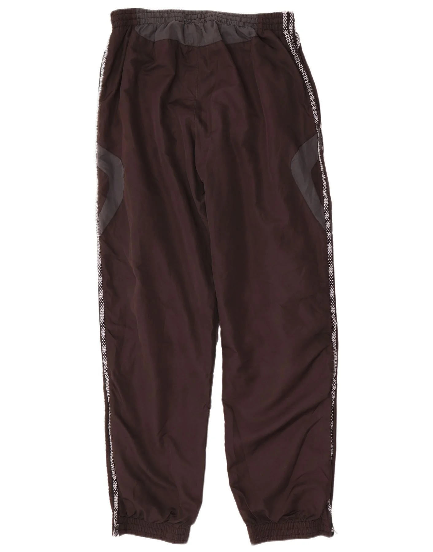 Adidas Mens Tracksuit Trousers Joggers XL Brown Colourblock Polyester - Image 2