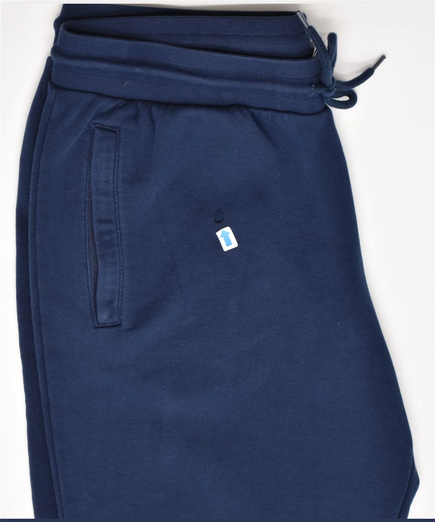 ADIDAS Mens Tracksuit Trousers Joggers XL Navy Blue Cotton - Image 3