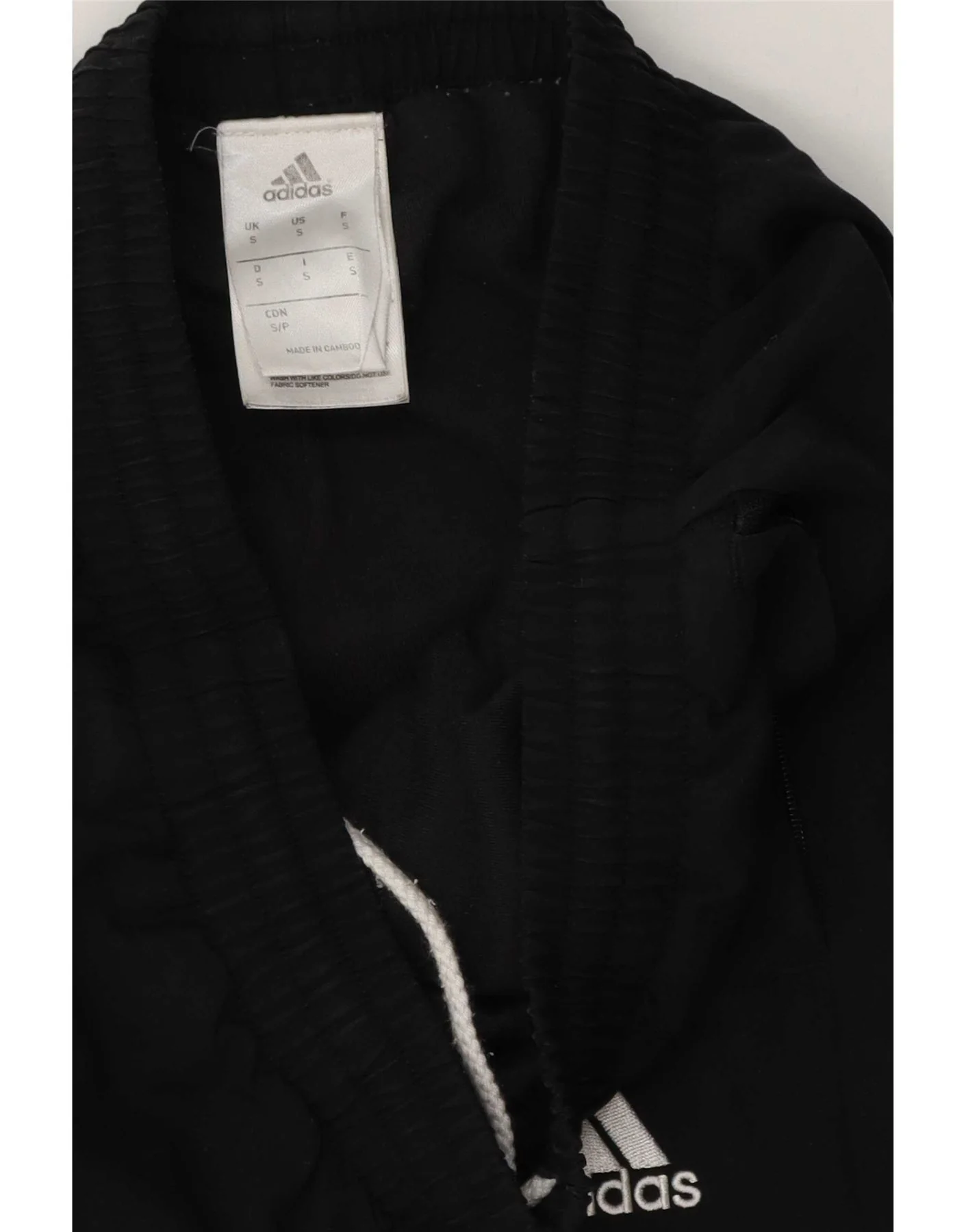 Adidas Mens Tracksuit Trousers Small Black Polyester - Image 3
