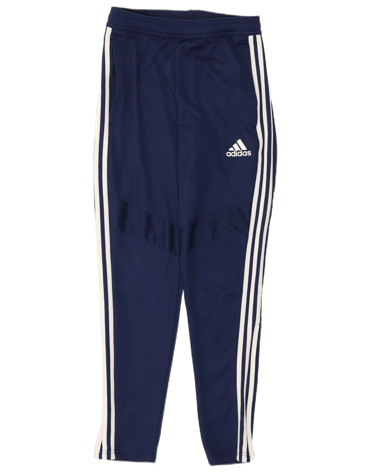 Adidas Mens Tracksuit Trousers Small Navy Blue Polyester Sports