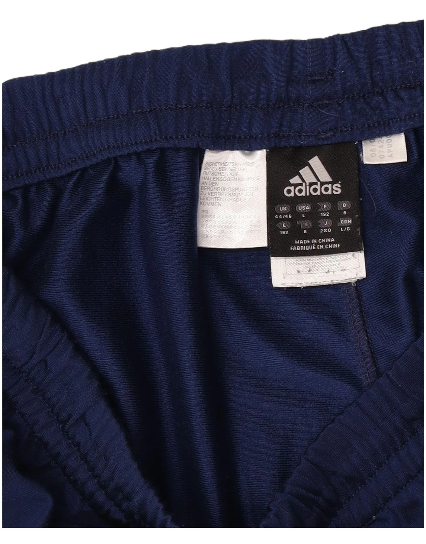 Adidas Mens Tracksuit Trousers UK 44/46 Large Navy Blue Colourblock - Image 3