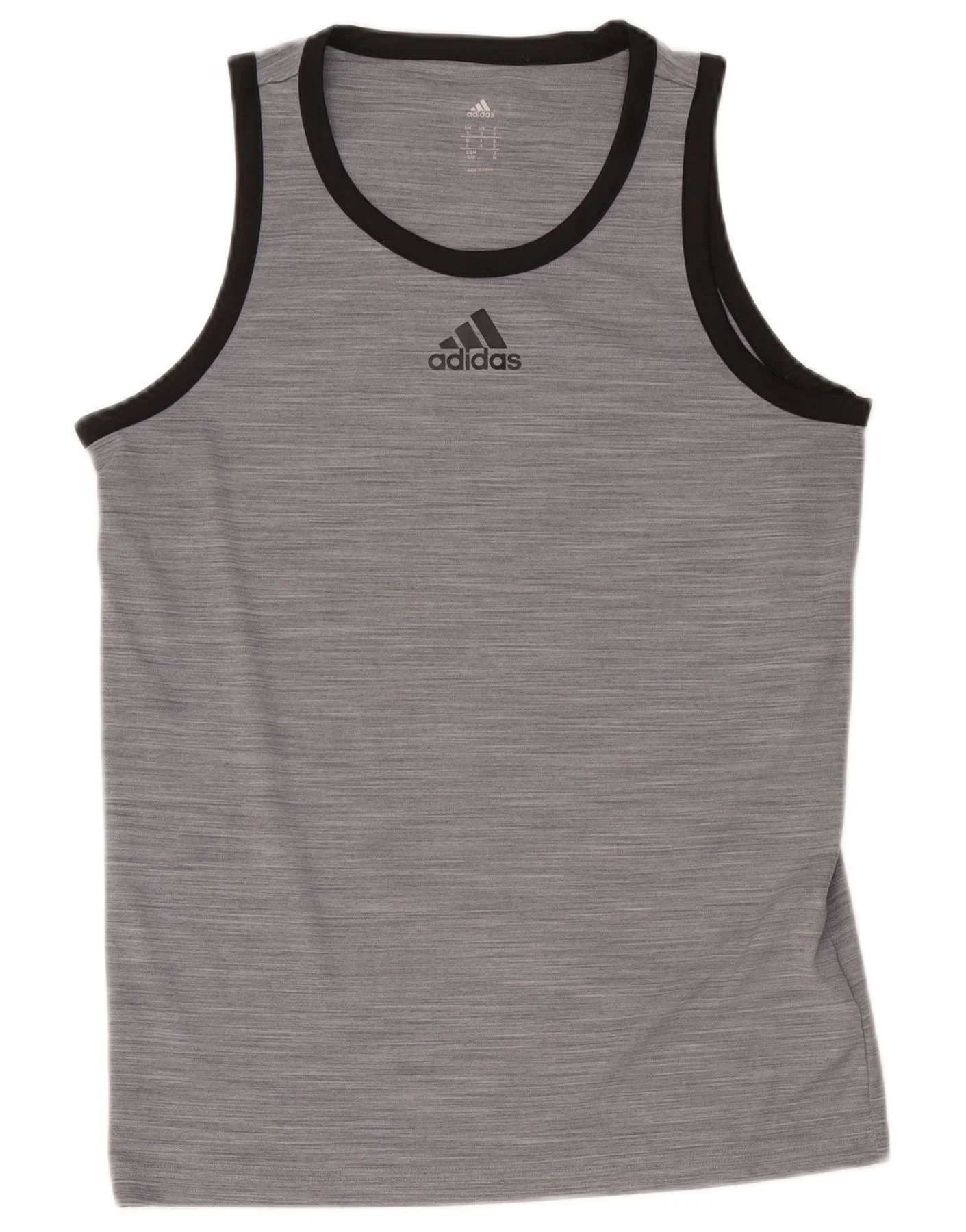 Adidas Mens Vest Top Small Grey Flecked Polyester