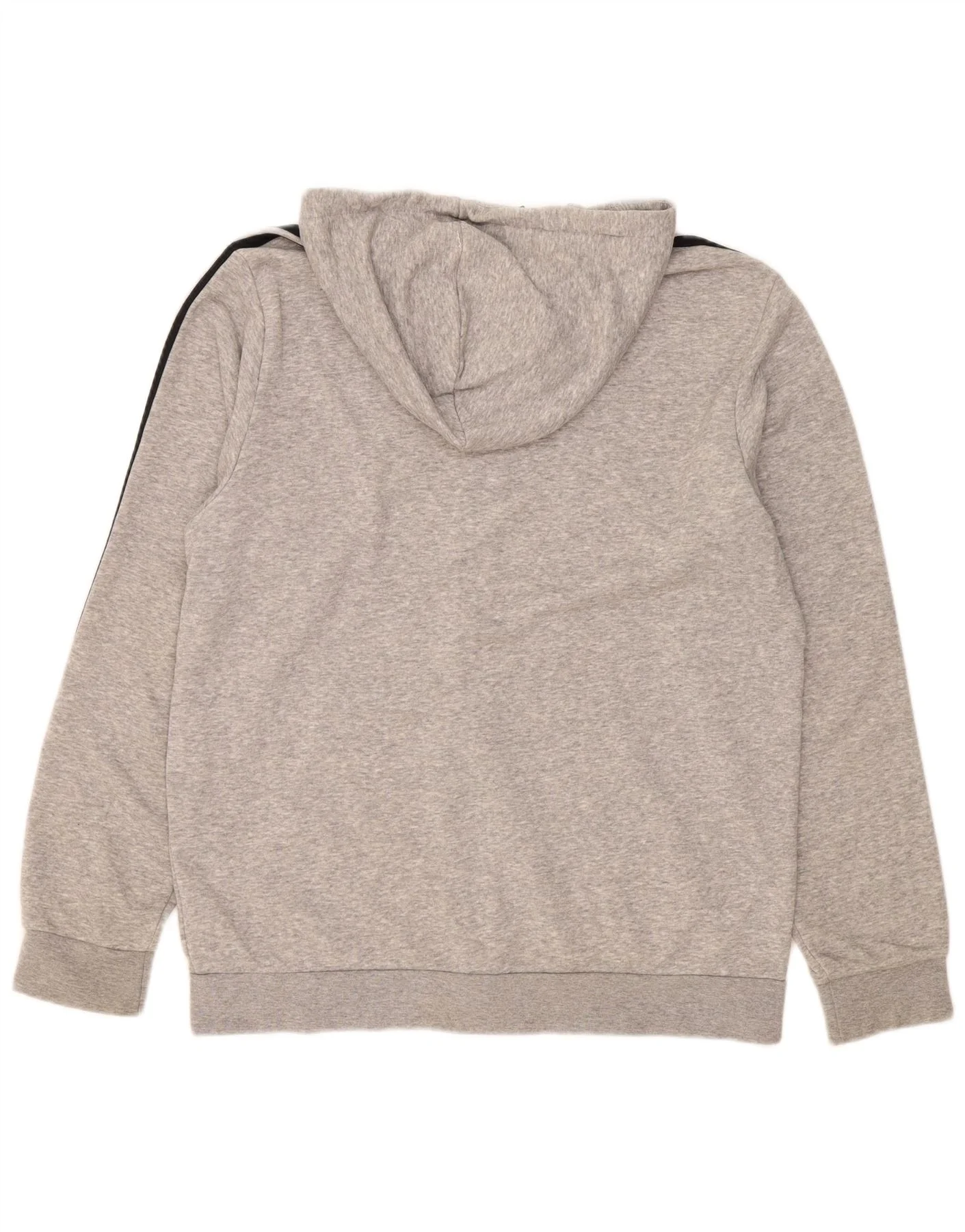 Adidas Mens Zip Hoodie Sweater Large Grey Cotton - Image 2