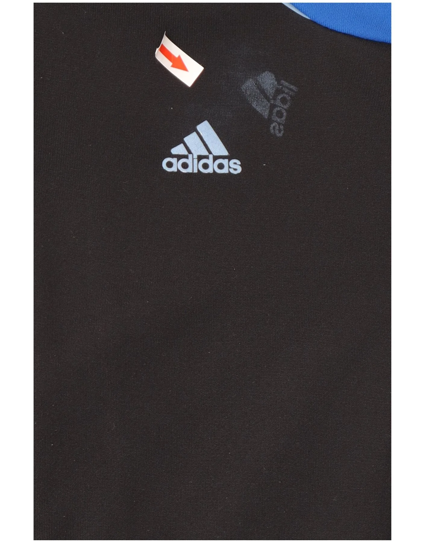 Adidas Mens Zip Hoodie Sweater Medium Black Polyester Sports - Image 3