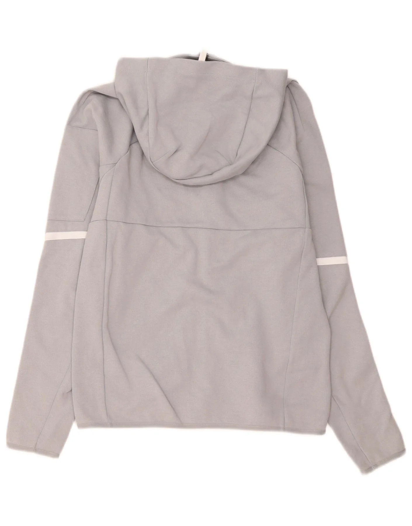 Adidas Mens Zip Hoodie Sweater Small Grey Colourblock Cotton - Image 2