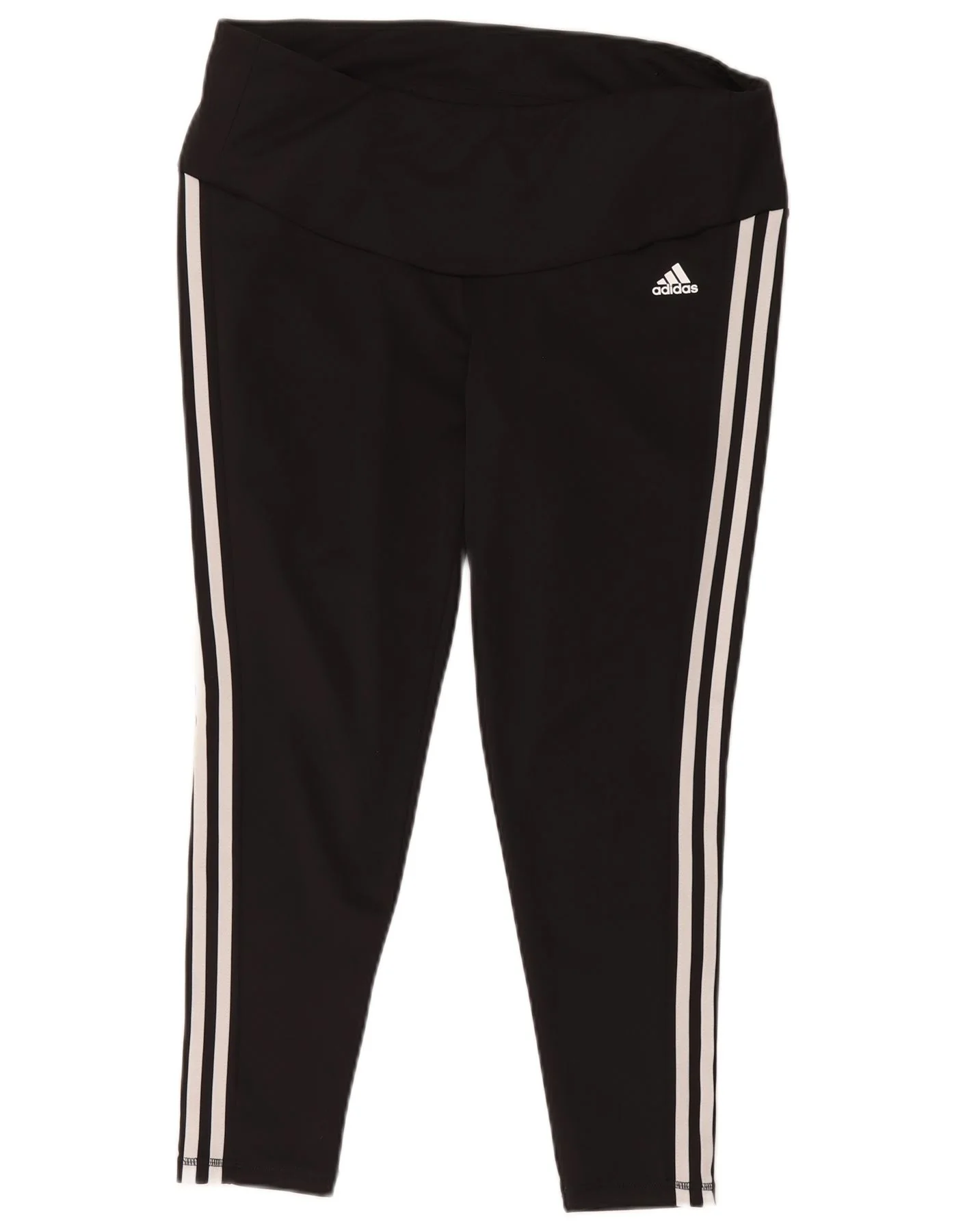 Adidas Womens Aeroready Capri Leggings UK 24/226 2XL Black Polyester