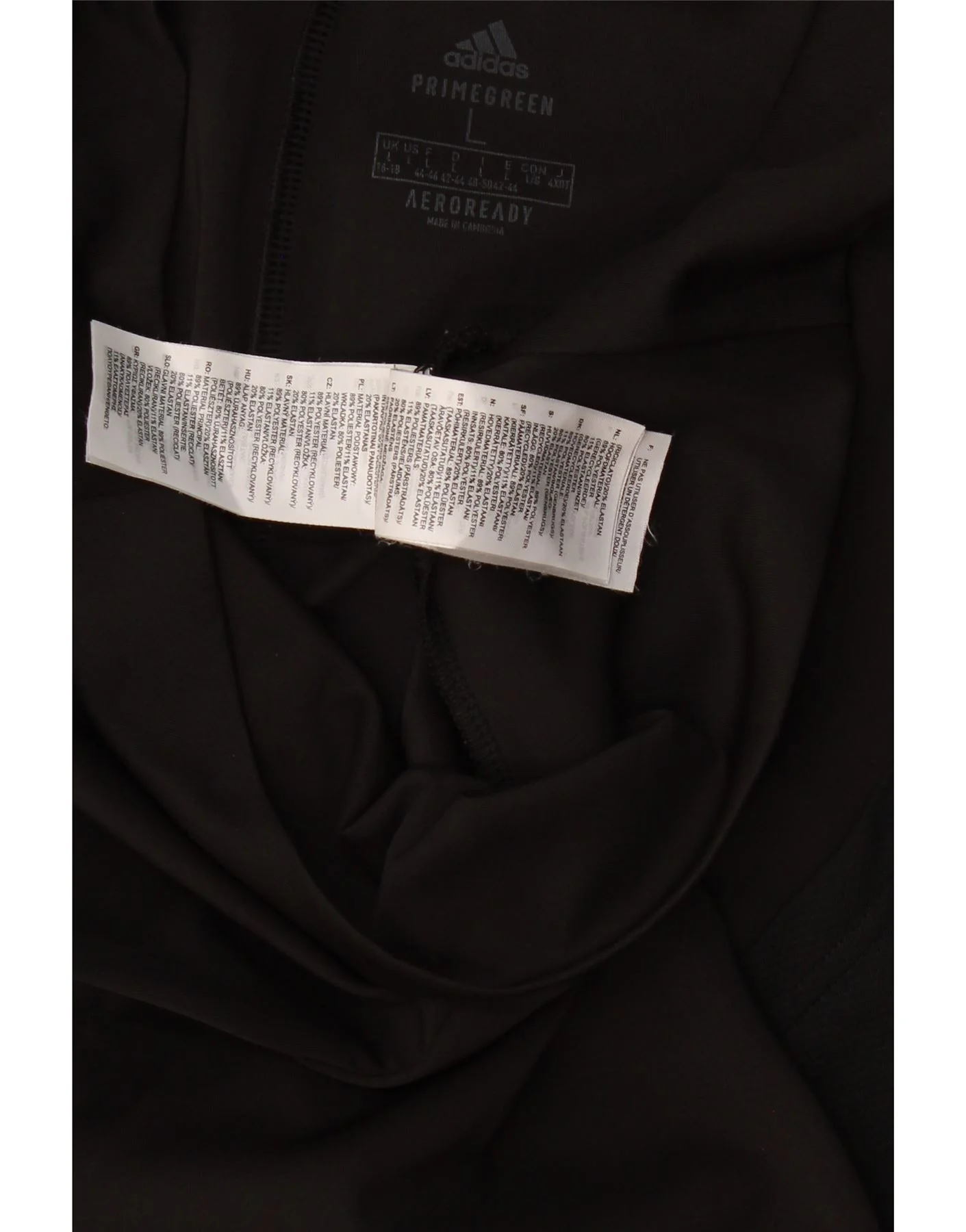 Adidas Womens Aeroready Graphic Leggings UK 16/18 Large Black Polyester - Image 3