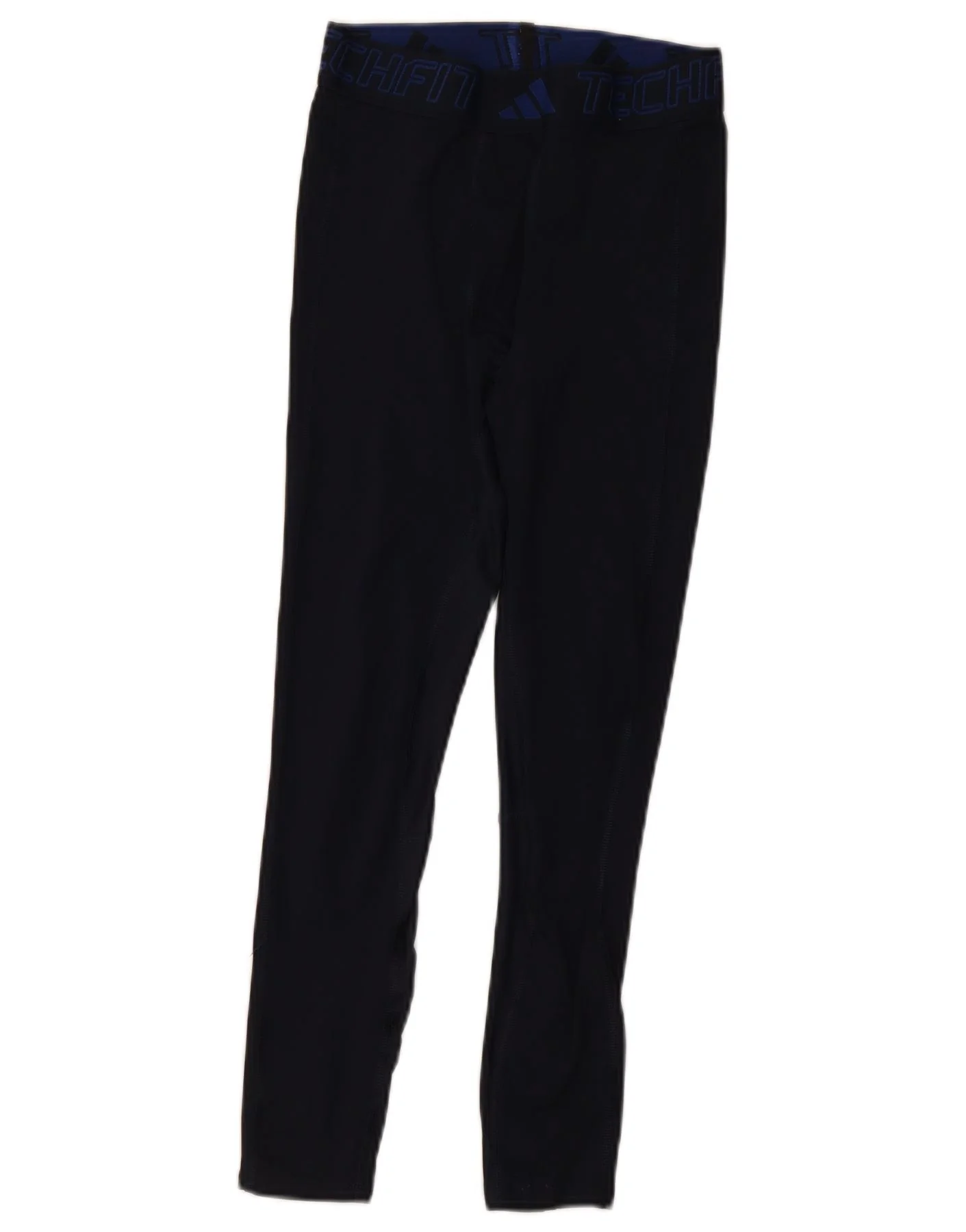 Adidas Womens Aeroready Leggings UK 12 Medium Navy Blue Polyester - Image 2