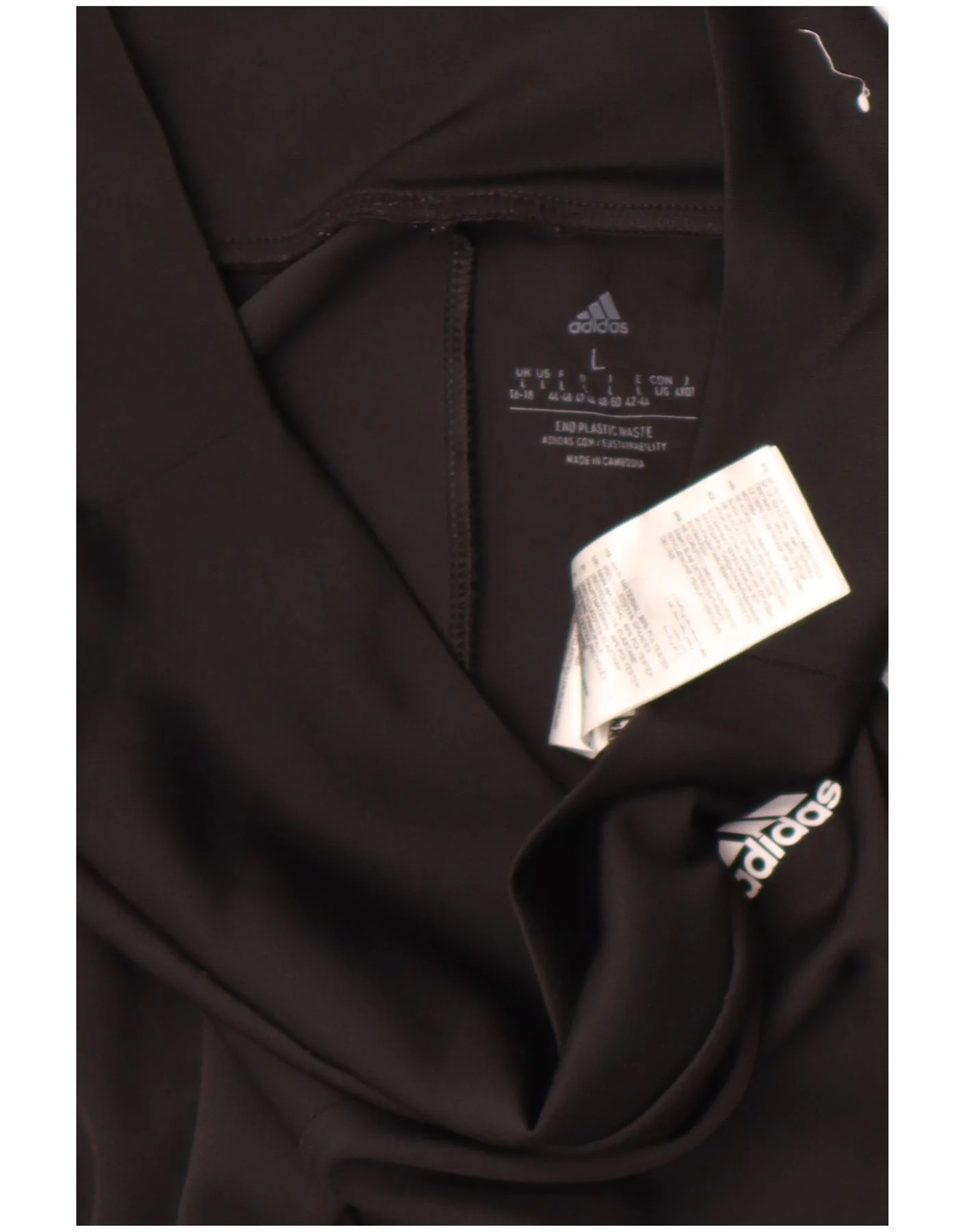 Adidas Womens Aeroready Leggings UK 16/18 Large Black Polyester - Image 4