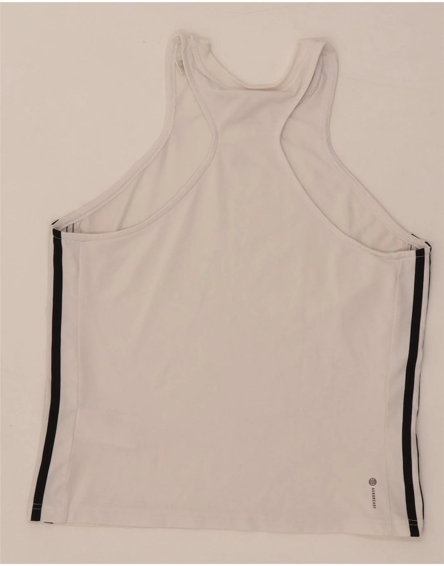 Adidas Womens Aeroready Slim Fit Vest Top UK 14/16 Large White Polyester - Image 2
