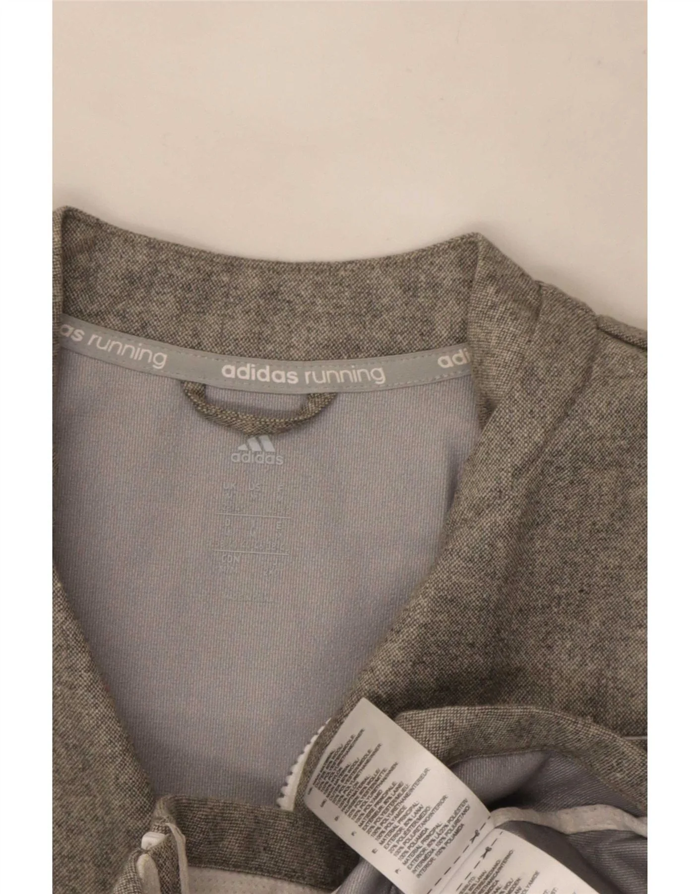 Adidas Womens Bomber Jacket UK 12/14 Medium Grey Colourblock Wool - Image 5
