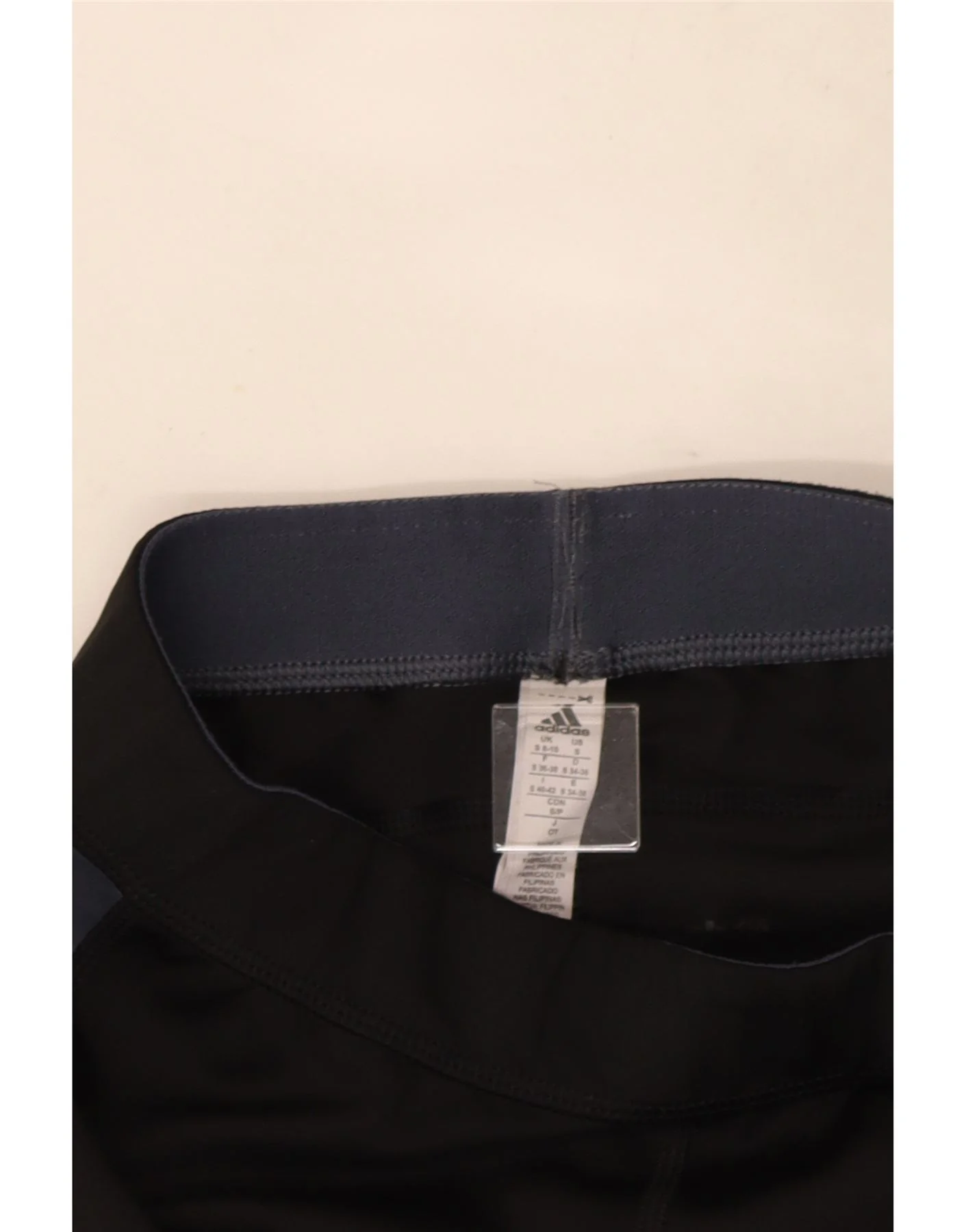 Adidas Womens Capri Leggings UK 8/10 Small Black Colourblock Polyester - Image 3