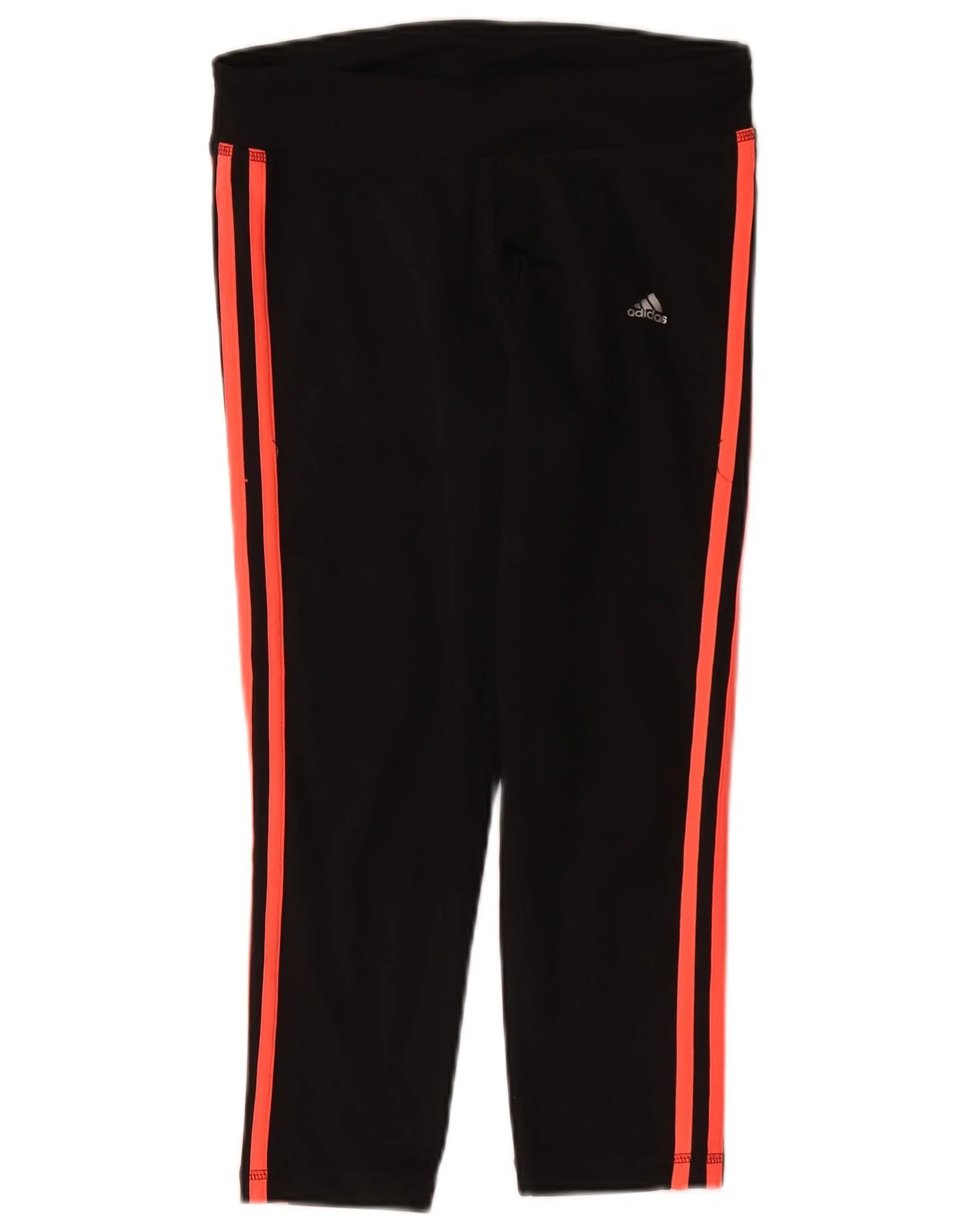 Adidas Womens Capri Leggings UK 8/10 Small Black Polyester Sports