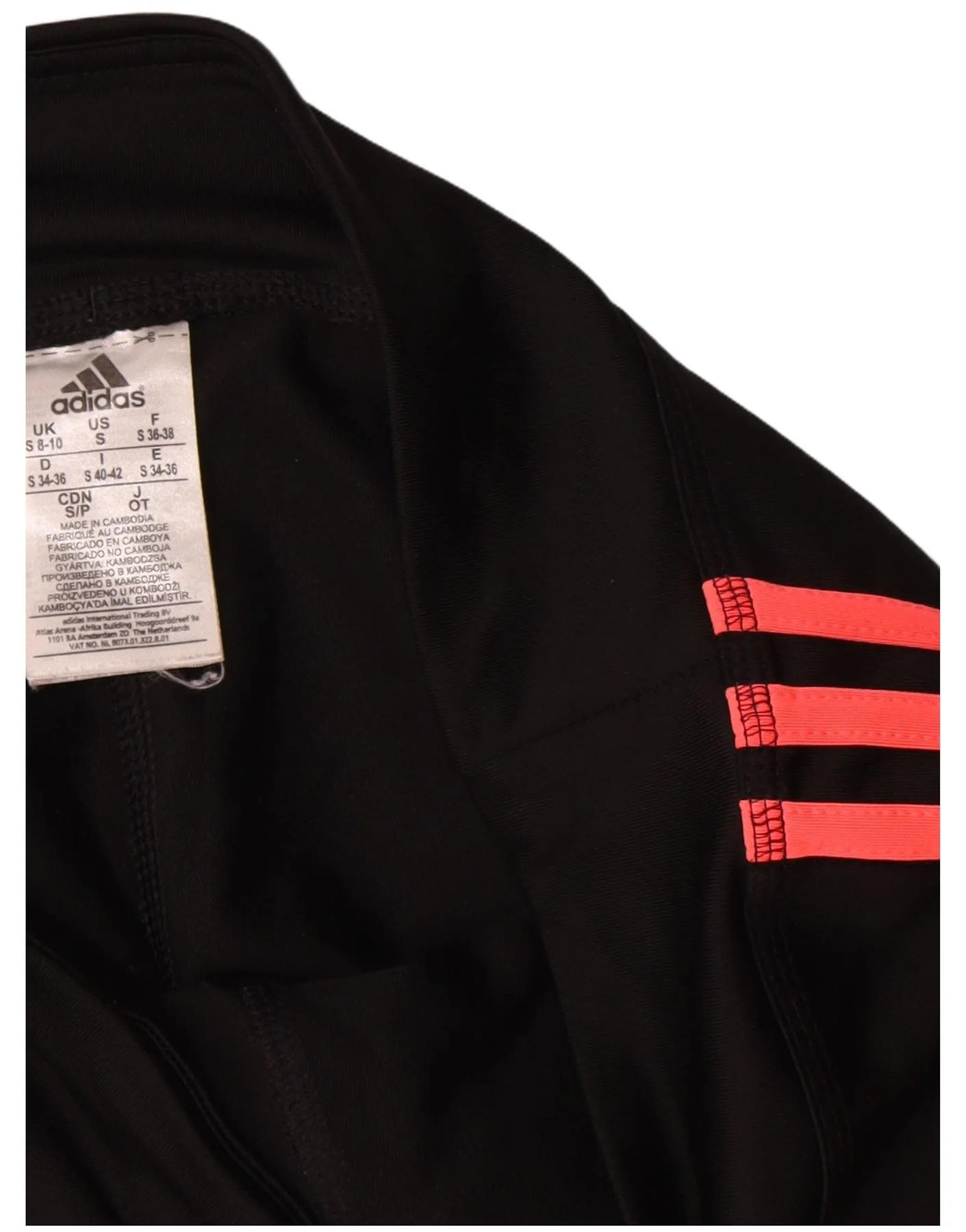 Adidas Womens Capri Leggings UK 8/10 Small Black Polyester Sports - Image 3