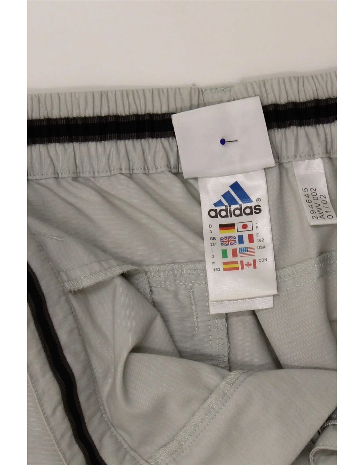 Adidas Womens Capri Trousers W28 L20 Grey Polyamide - Image 4