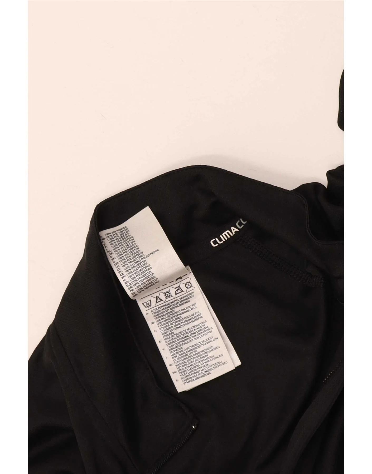Adidas Womens Climacool Zip Neck Pullover Tracksuit Top UK 10 Small Black - Image 4