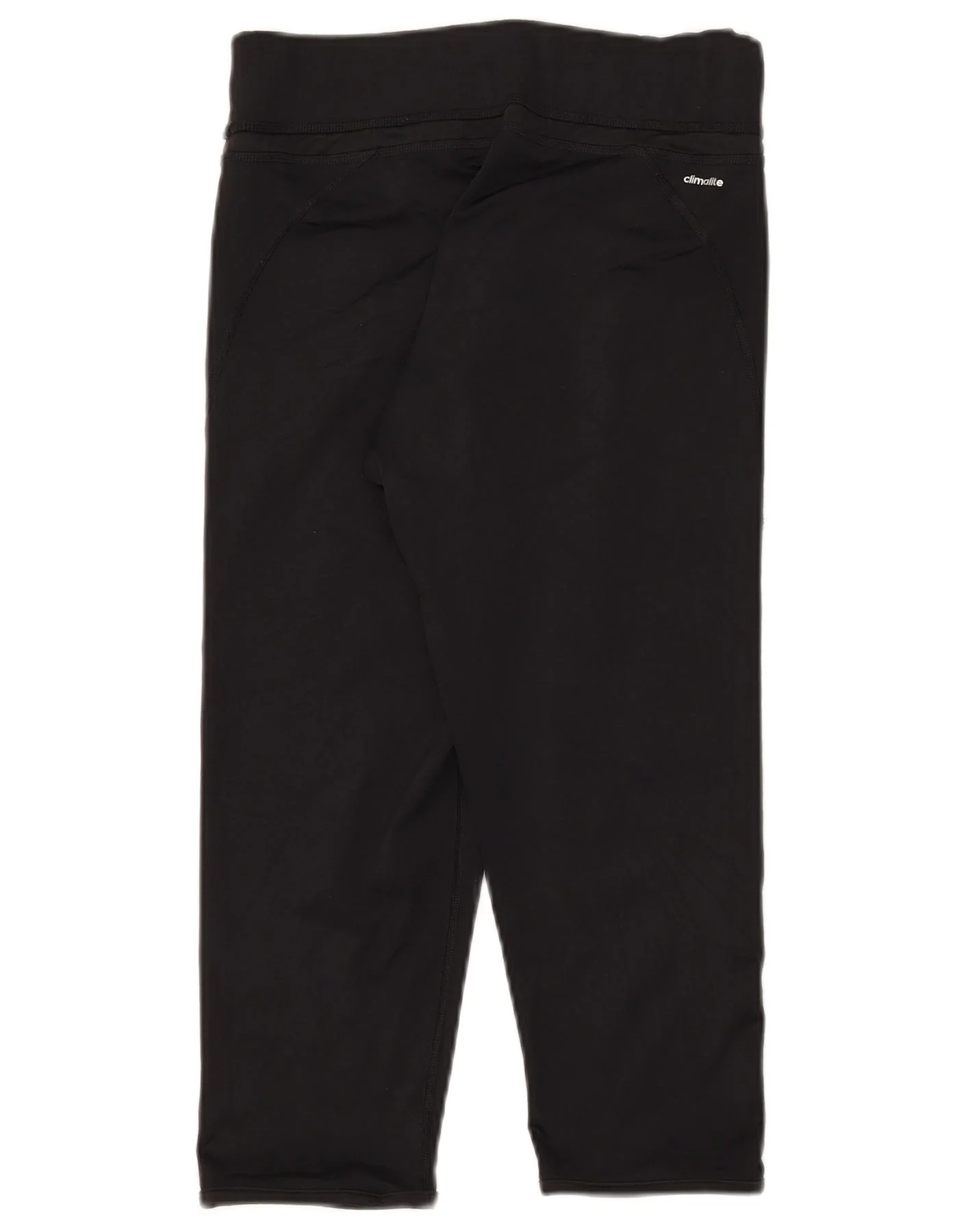 Adidas Womens Climalite Capri Leggings UK 12/14 Medium Black Polyester - Image 2