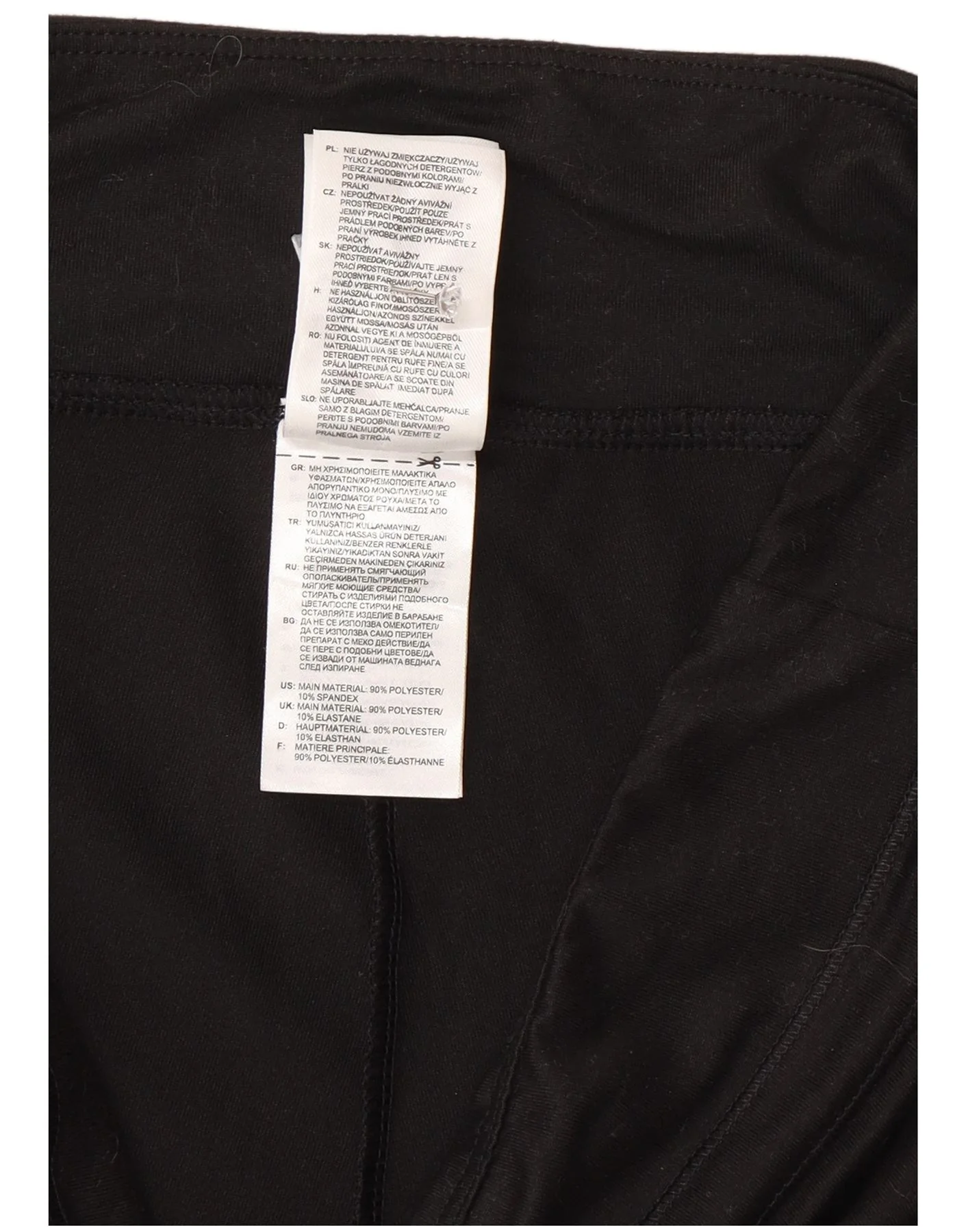 Adidas Womens Climalite Capri Leggings UK 12/14 Medium Black Polyester - Image 3