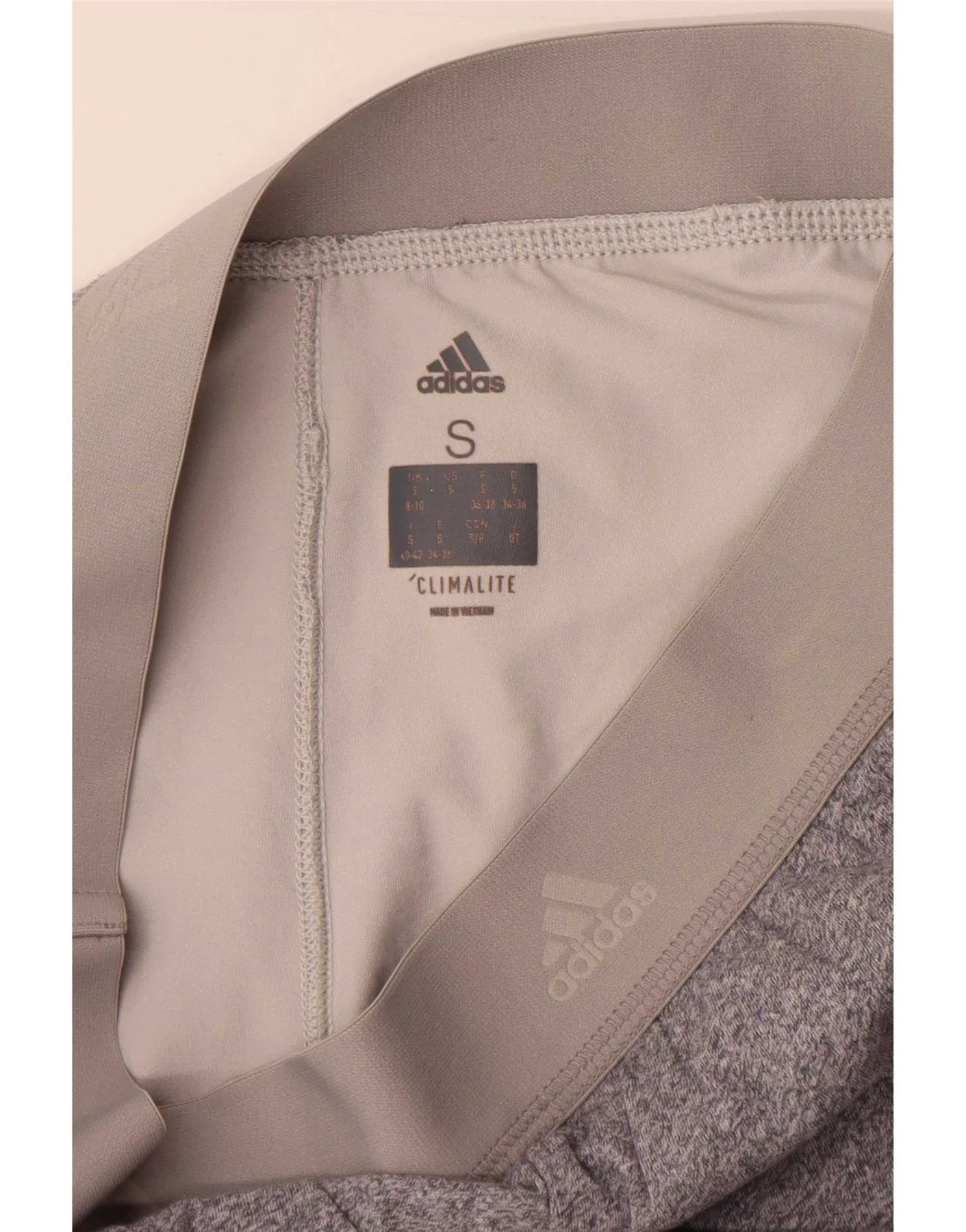Adidas Womens Climalite Graphic Sport Shorts UK 8/10 Small Grey - Image 3