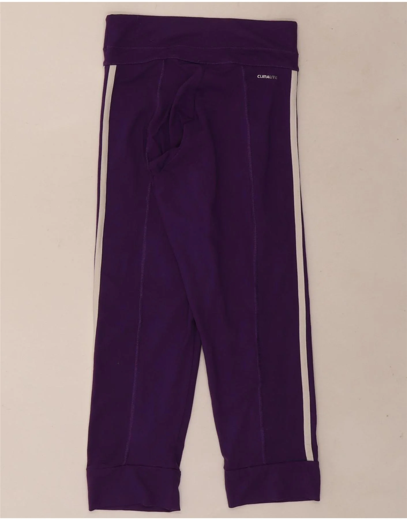 Adidas Womens Climalite Leggings UK 0/2 2XS Purple Polyester - Image 2