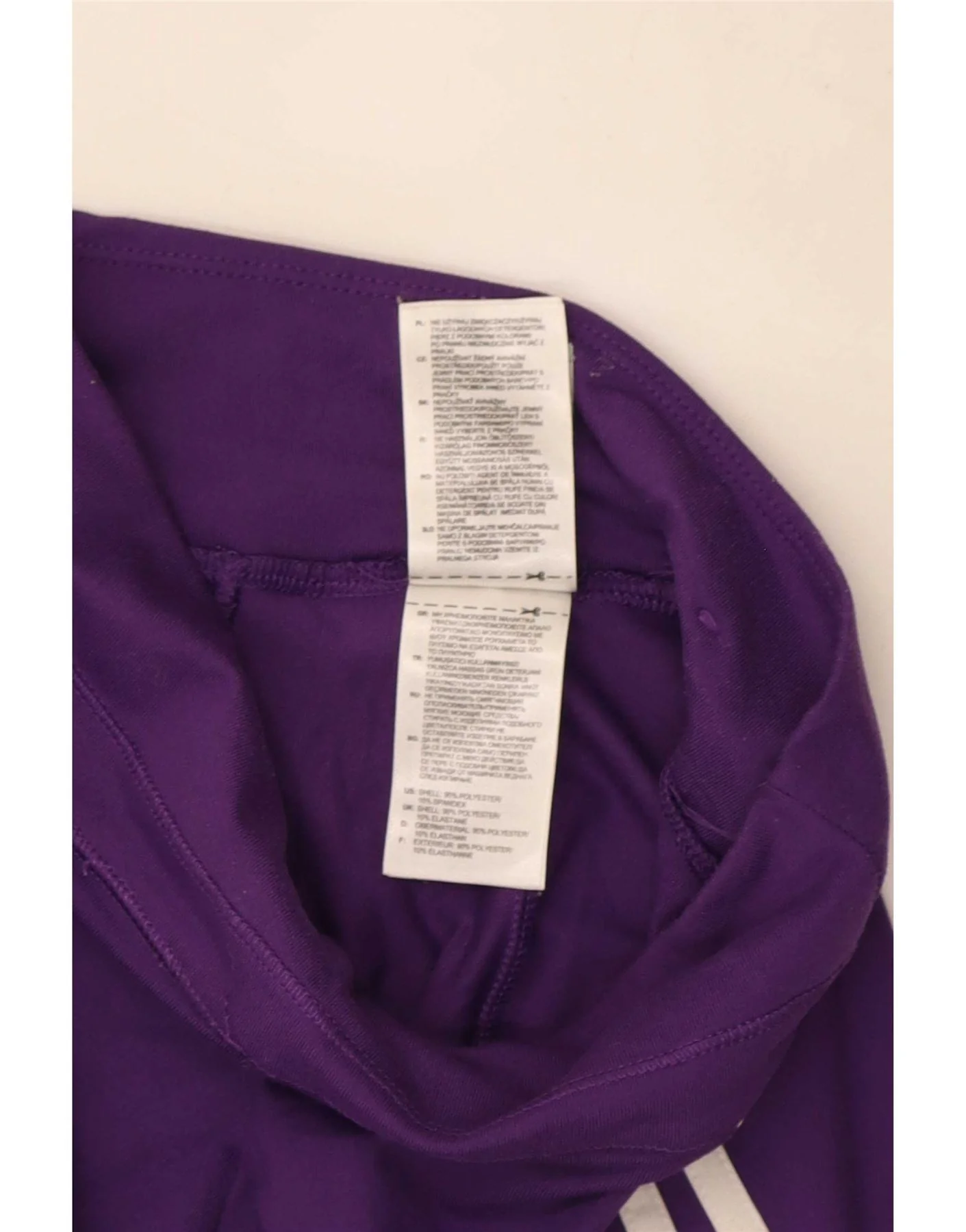 Adidas Womens Climalite Leggings UK 0/2 2XS Purple Polyester - Image 3