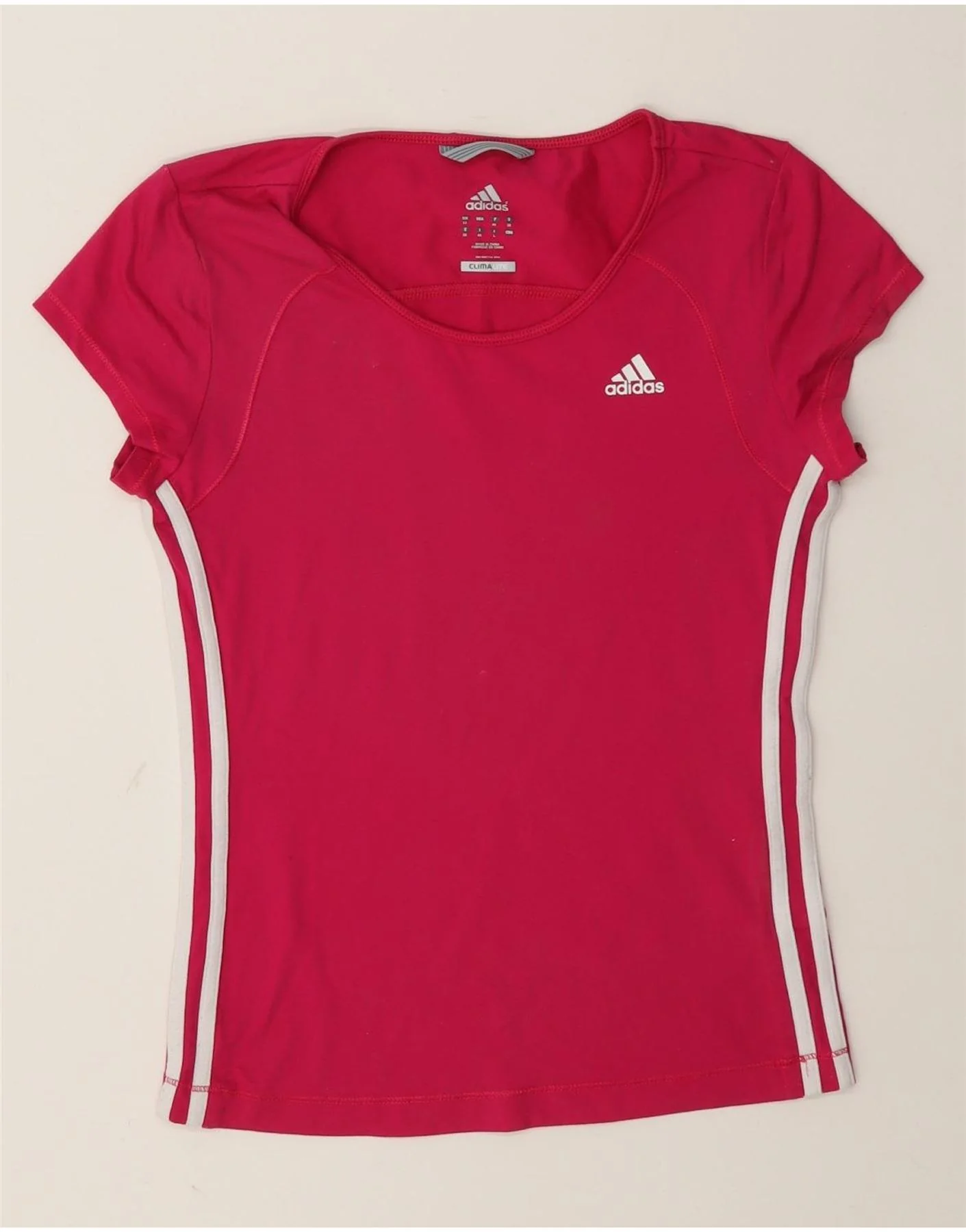 Adidas Womens Climalite T-Shirt Top UK 12 Medium Pink