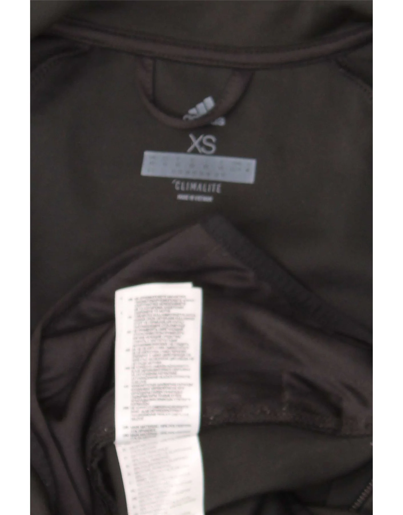 Adidas Womens Climalite Tracksuit Top Jacket UK 4/6 XS Black Polyester - Image 3
