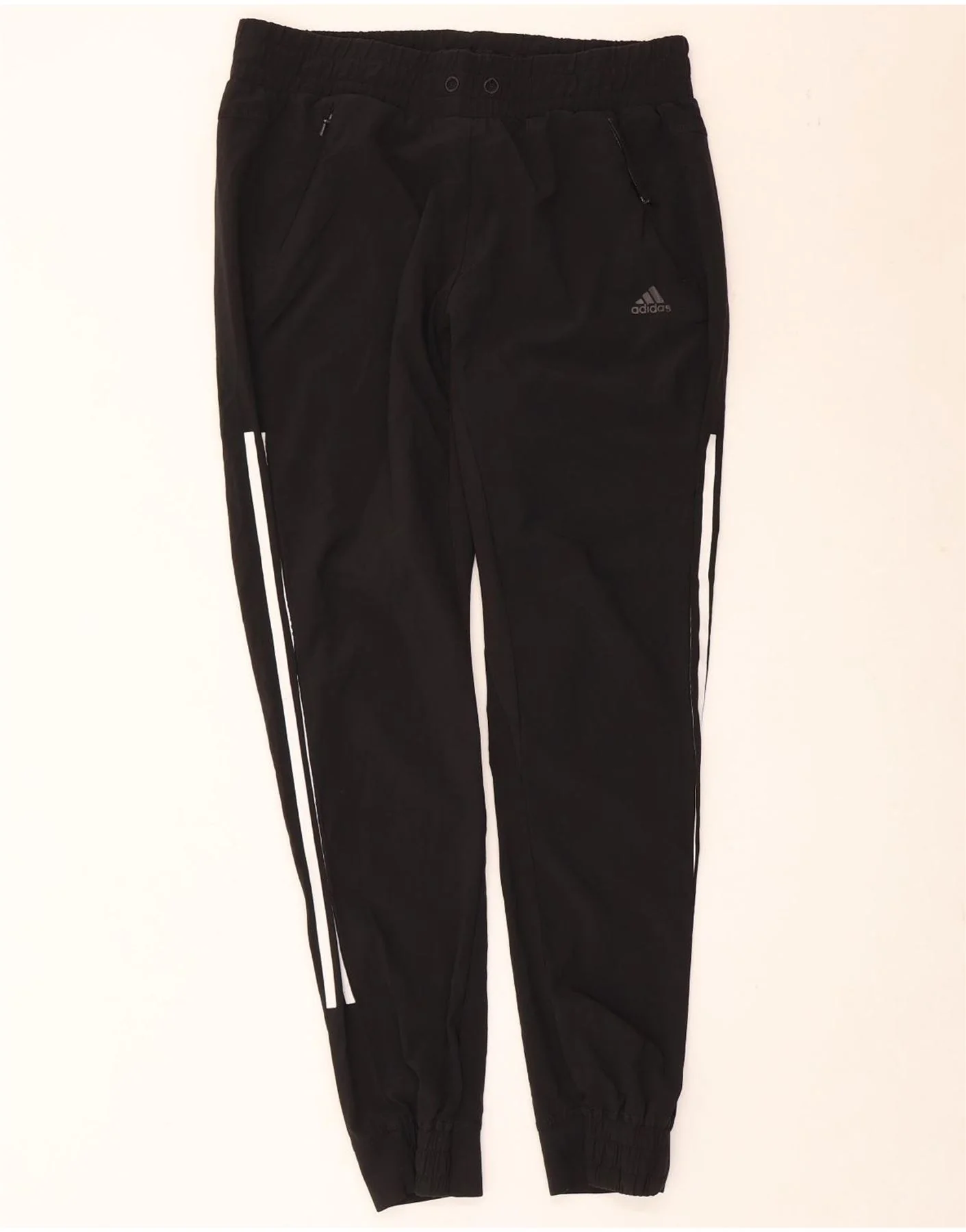 Adidas Womens Climalite Tracksuit Trousers Joggers UK 12 /14 Medium Black