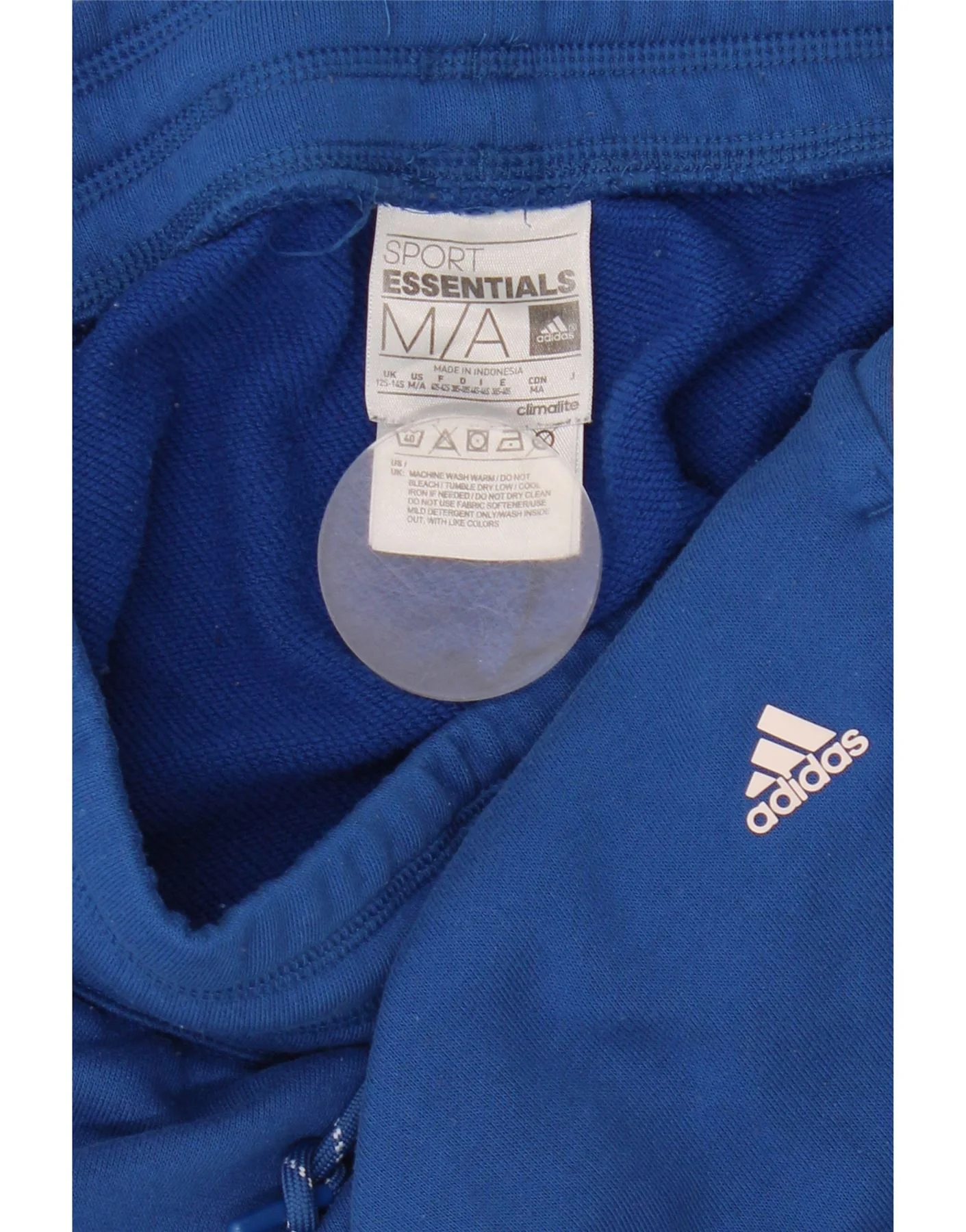 Adidas Womens Climalite Tracksuit Trousers Joggers UK 12/14 Medium Blue - Image 4