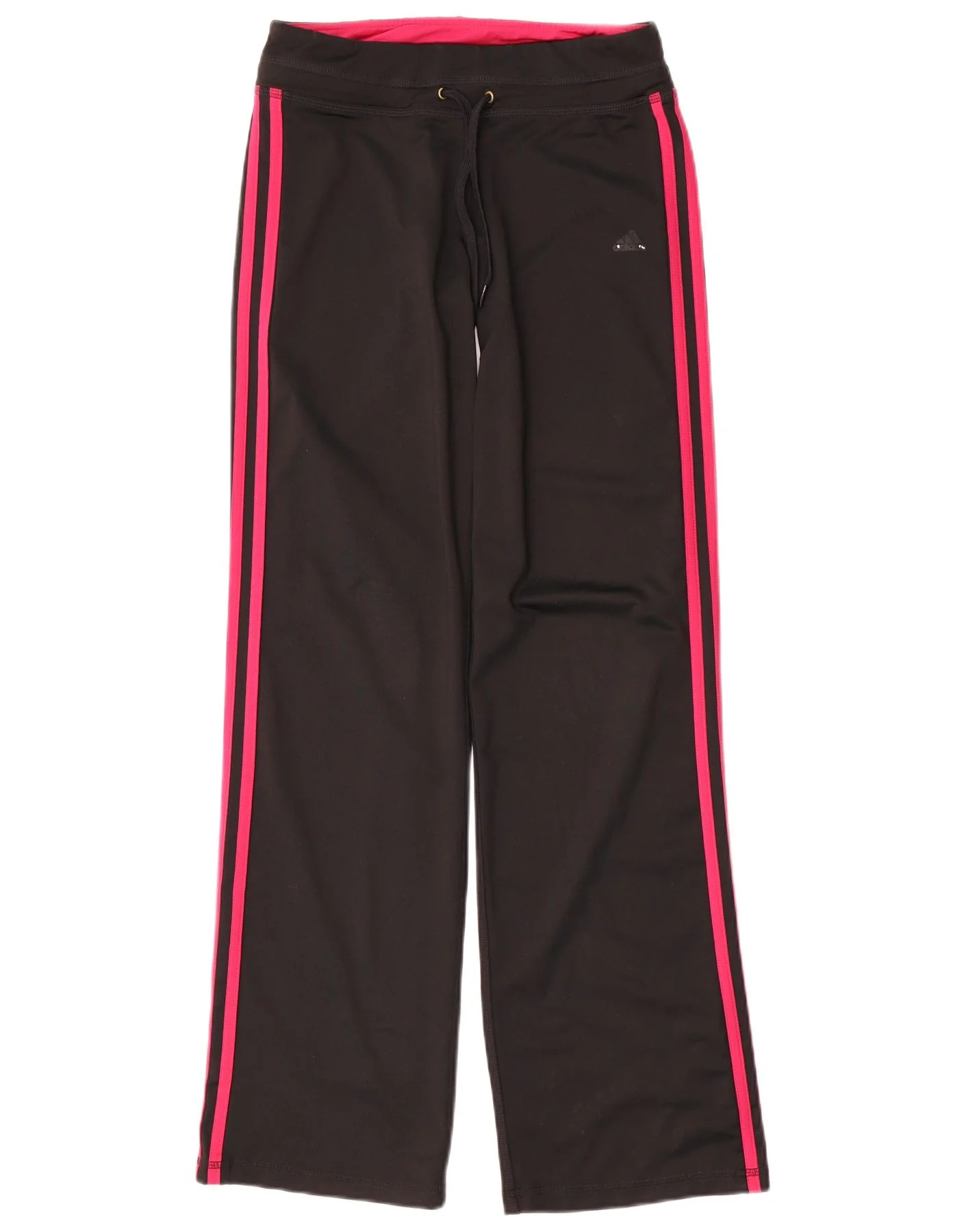 Adidas Womens Climalite Tracksuit Trousers UK 8/10 Small Black Polyester