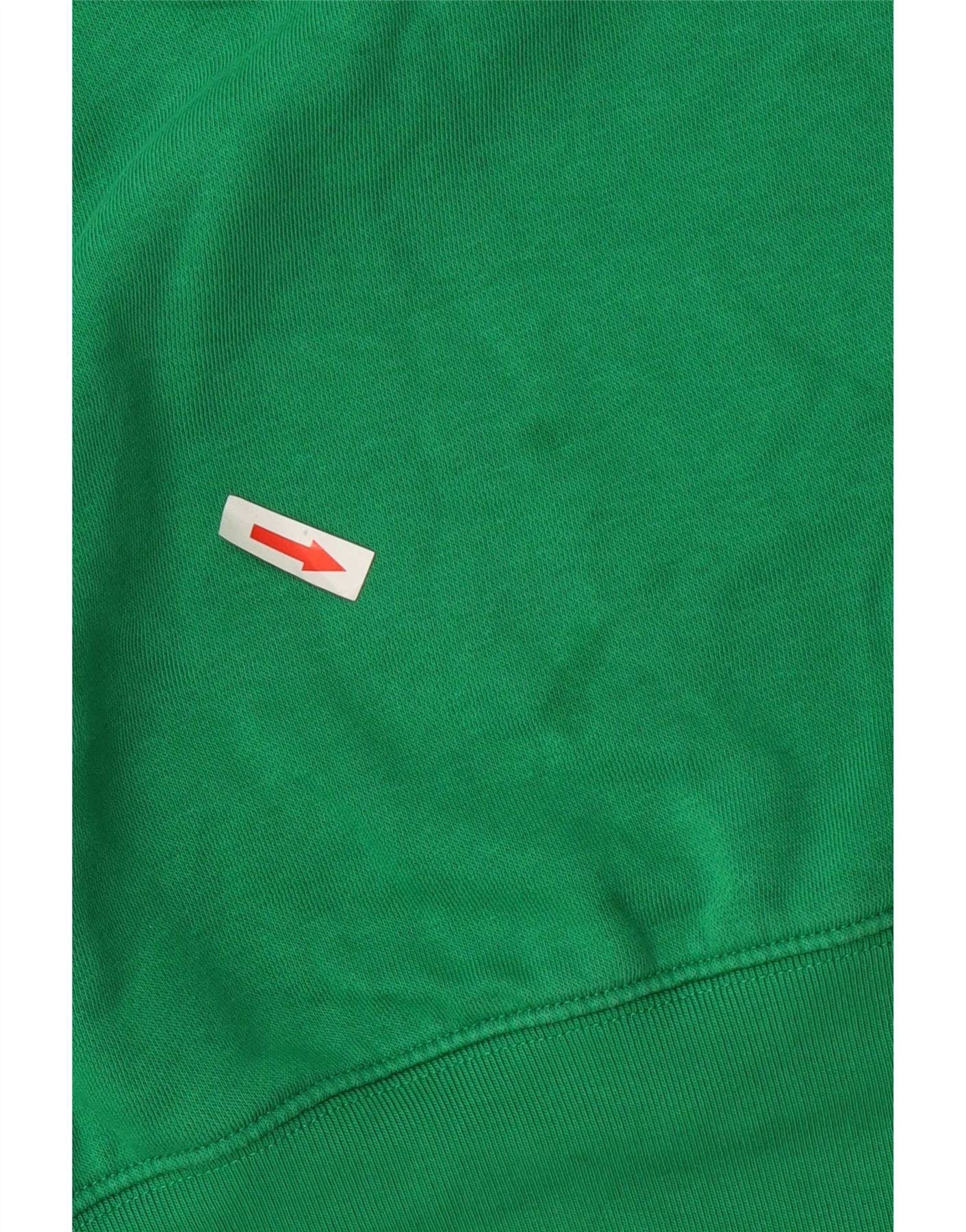 Adidas Womens Crop Oversized Sweatshirt Jumper UK 8/10 Small Green Cotton - Image 3