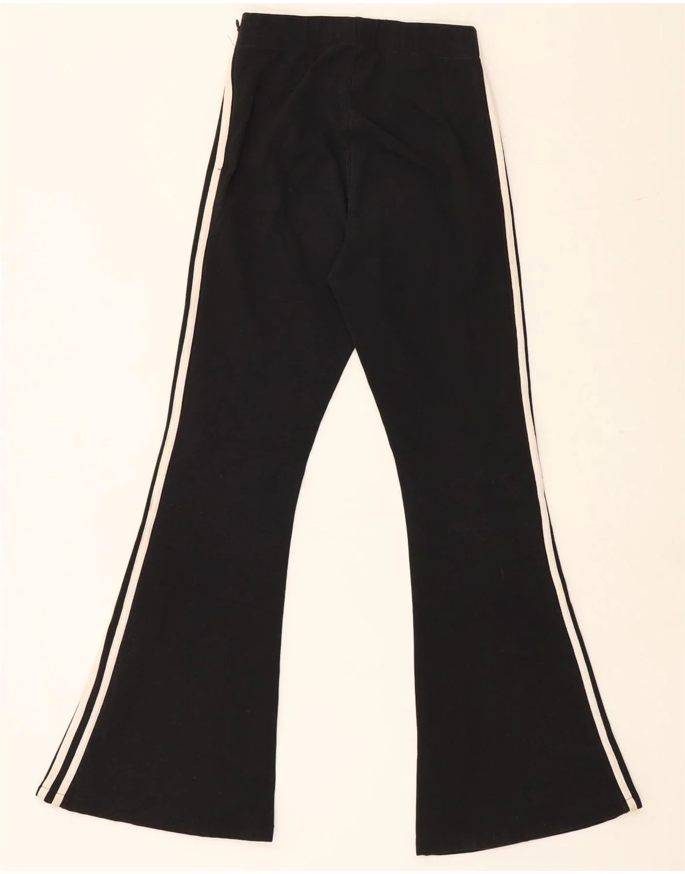 Adidas Womens Flare Tracksuit Trousers UK 6 XS Black Polyester - Image 2