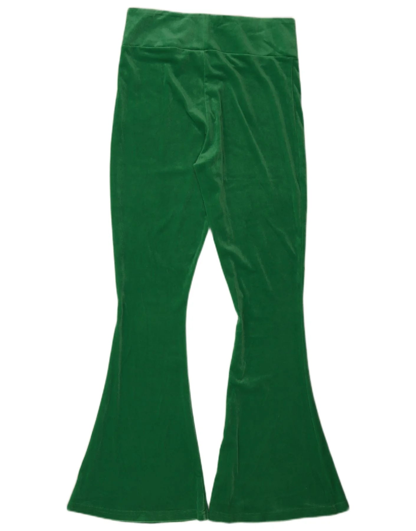 Adidas Womens Flare Velour Tracksuit Trousers UK 12 Medium Green Polyester - Image 2