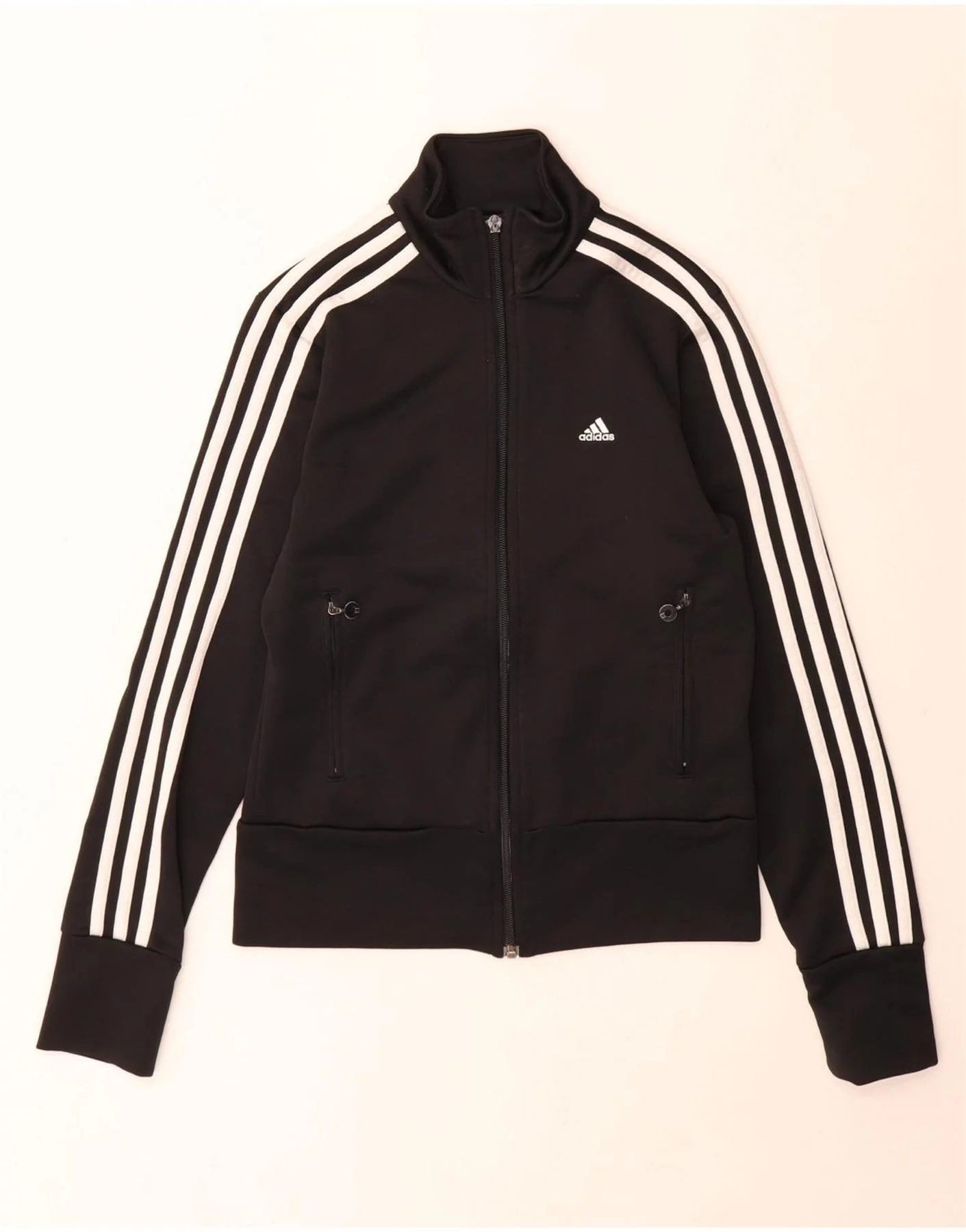 Adidas Womens Full Tracksuit UK 10 Small Black Polyester - Image 3