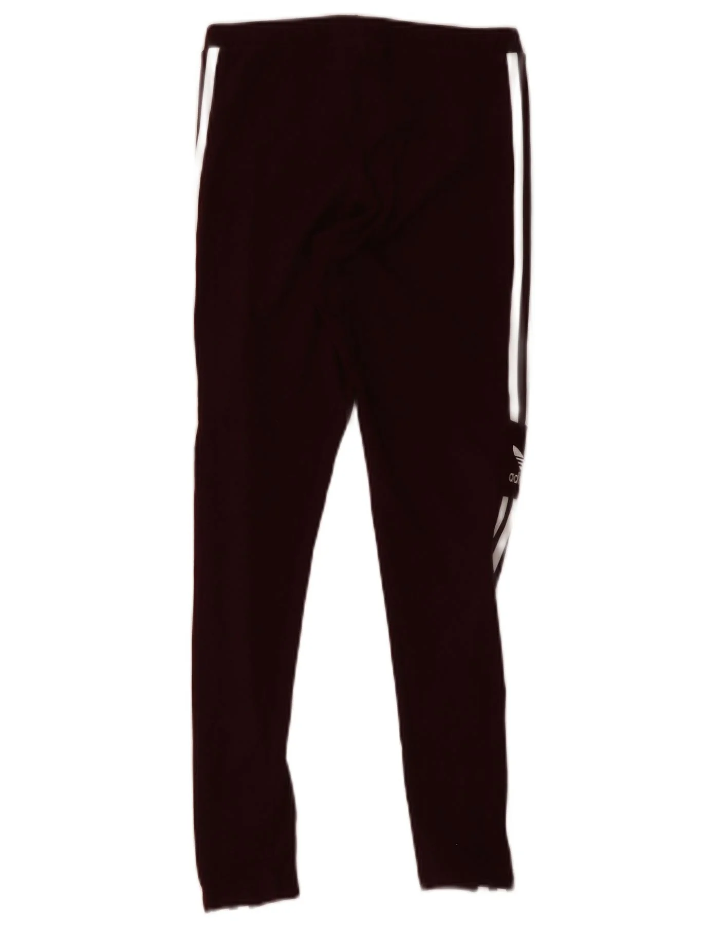 Adidas Womens Graphic Leggings UK 12 Medium Burgundy Cotton - Image 2